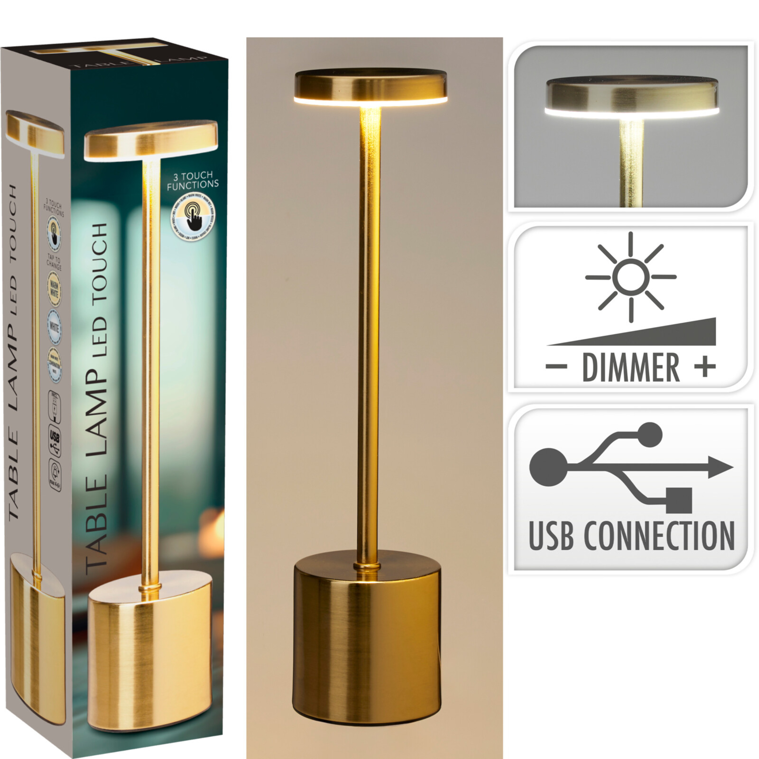 LED-Akkutischleuchte Torre