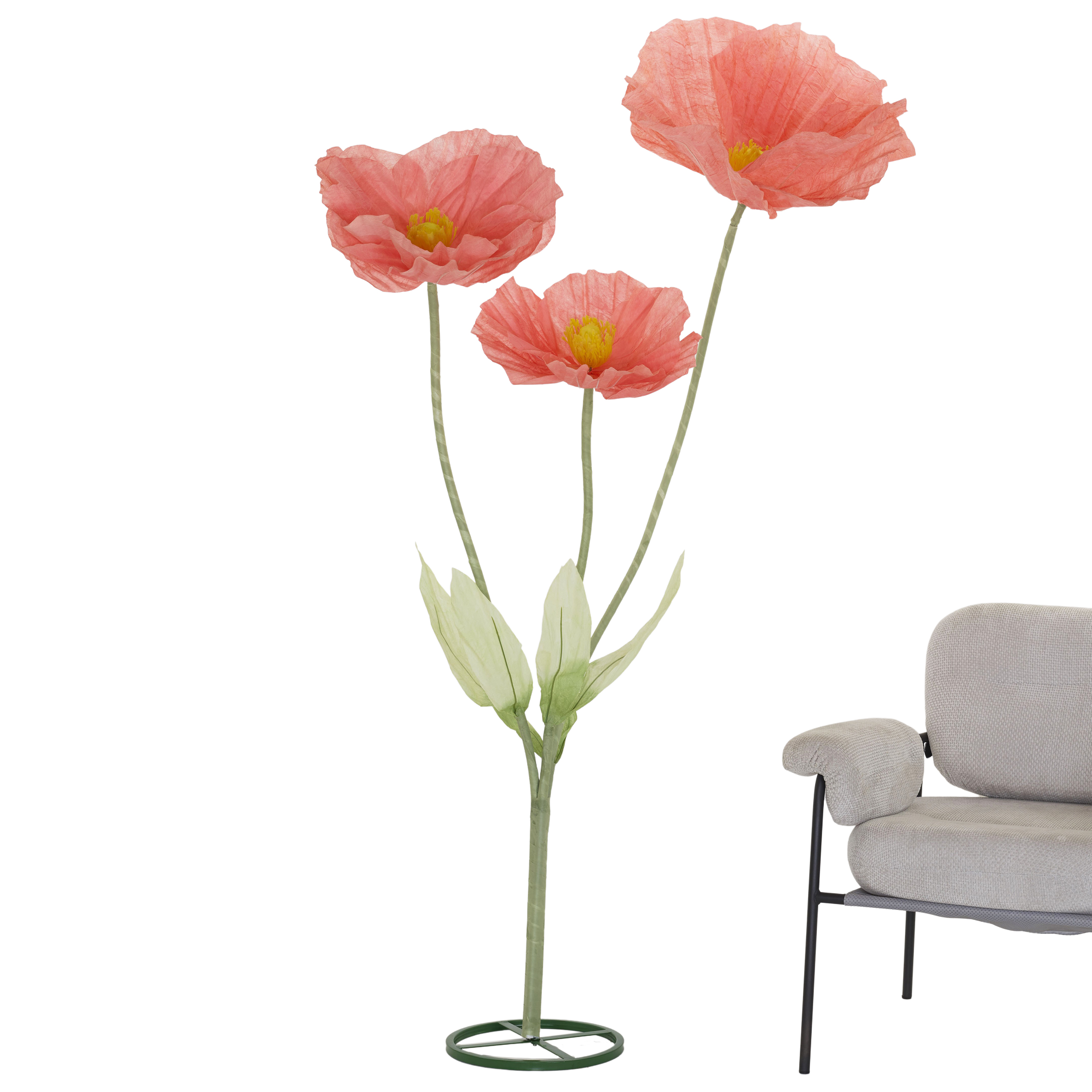 XXL-Kunstpflanze Mohn