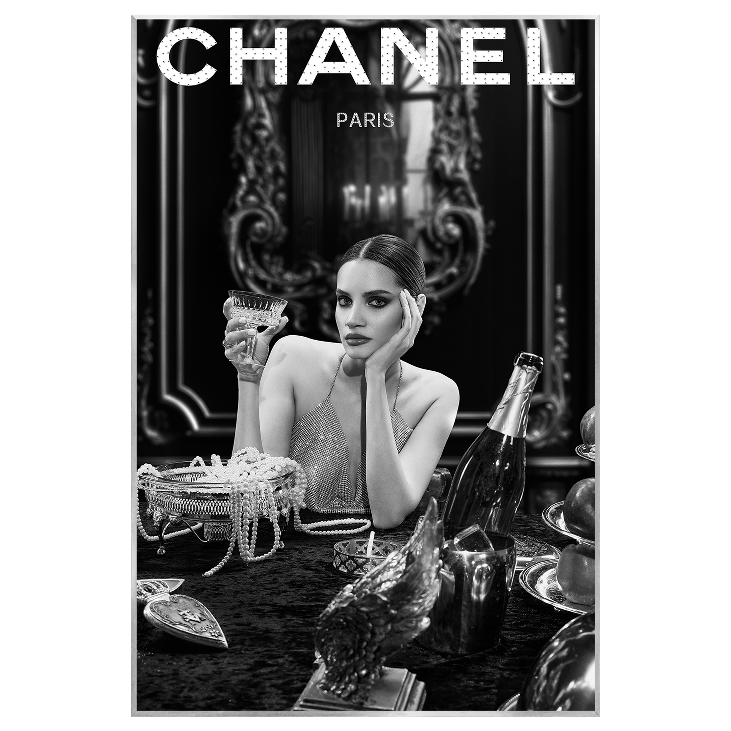 Glasbild Lady Chanel I