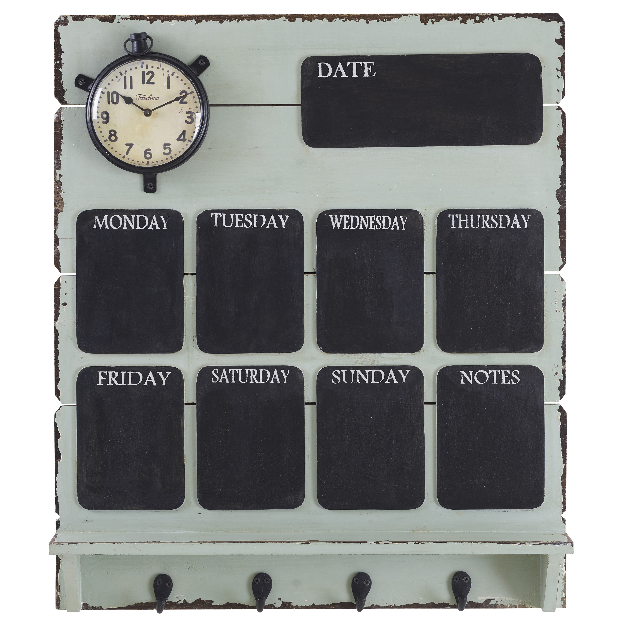 Wandboard mit 4 Haken Weekly