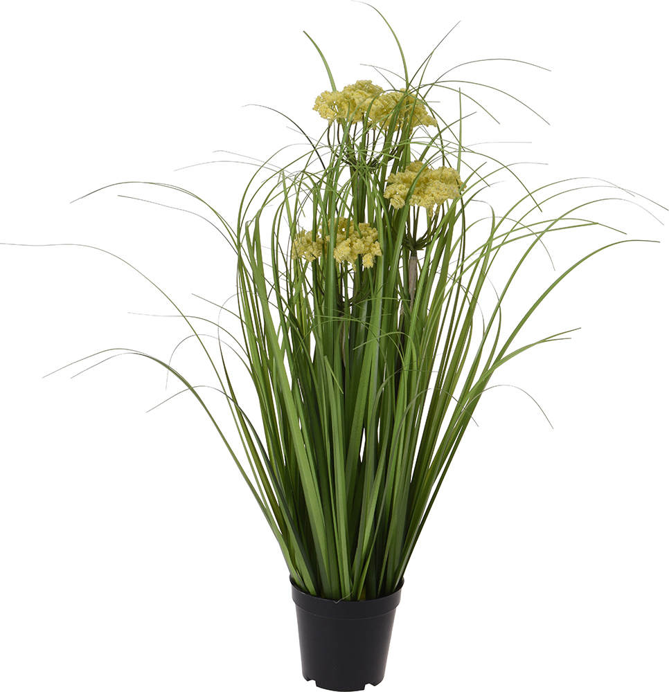 Dekopflanze Gräser mit Blüten