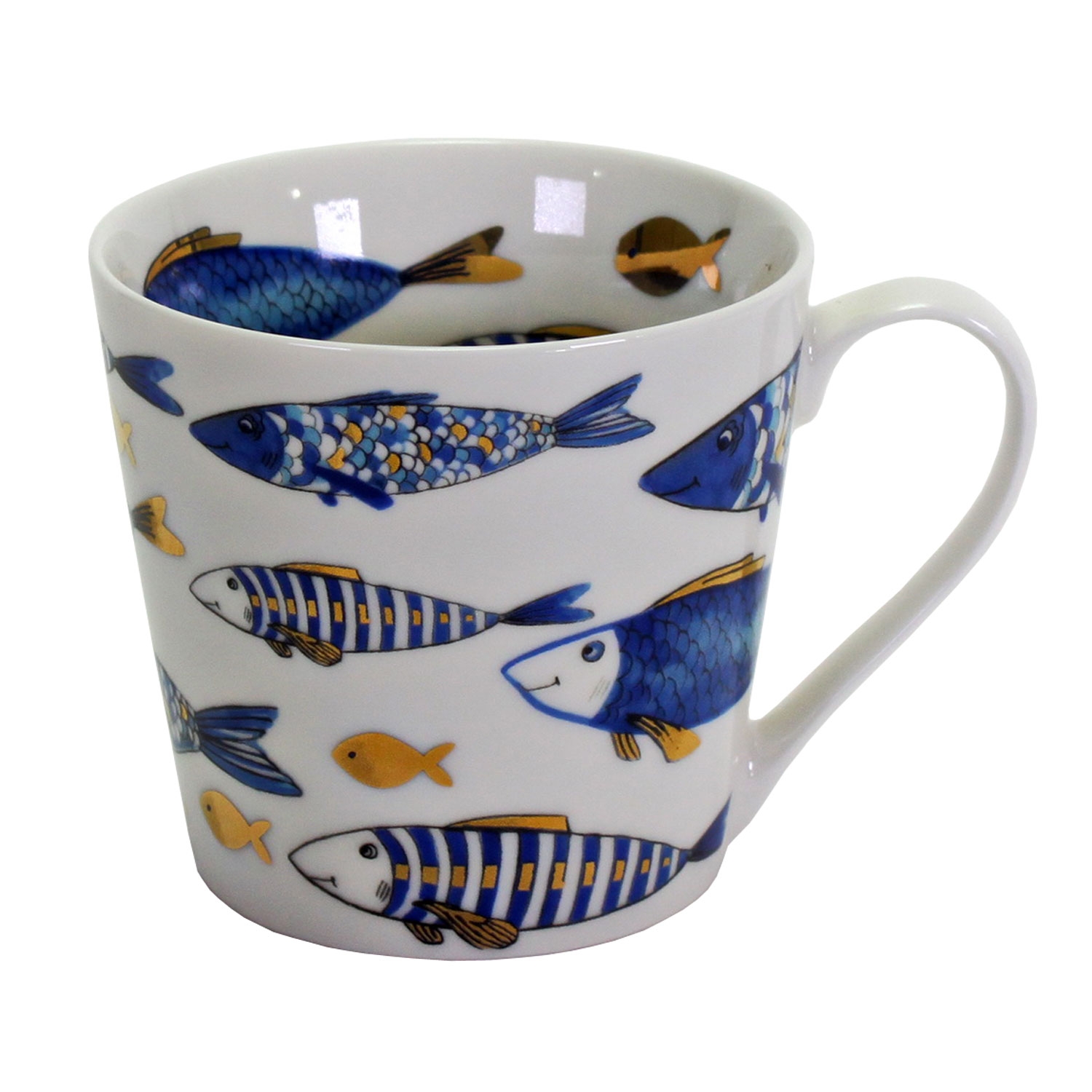 Kaffebecher mit Henkel Blue Fish