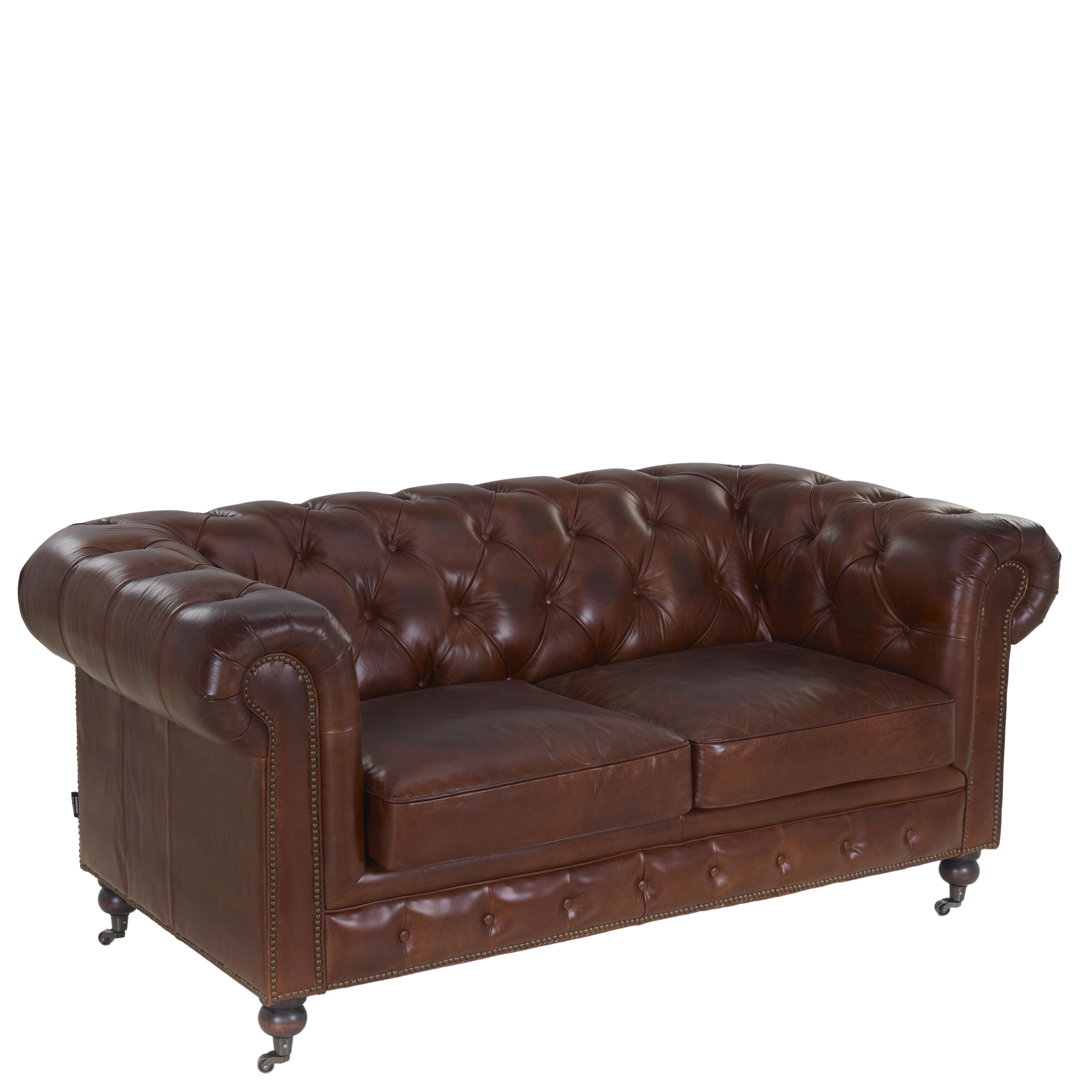 Sofa 2-sitzig (m. Rollenfüßen) Old Chesterfield
