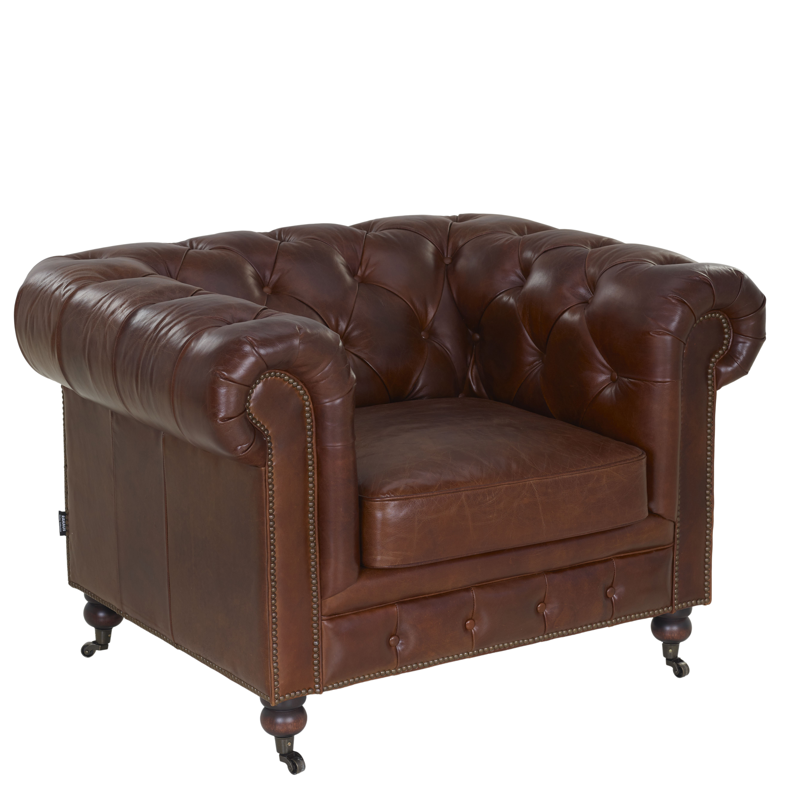 Sessel mit Rollenfüssen Old Chesterfield