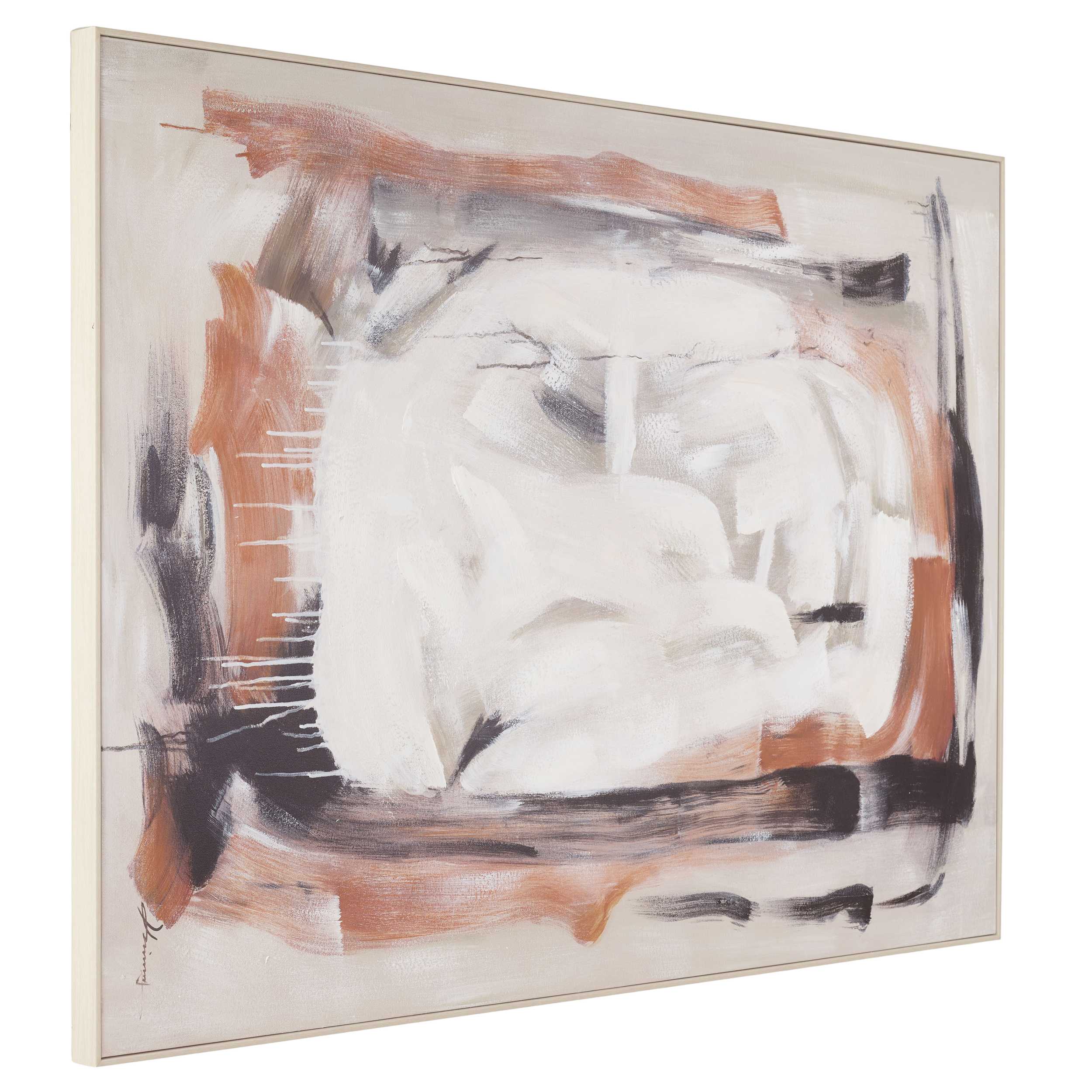 Bild handgemalt Abstract in beige II