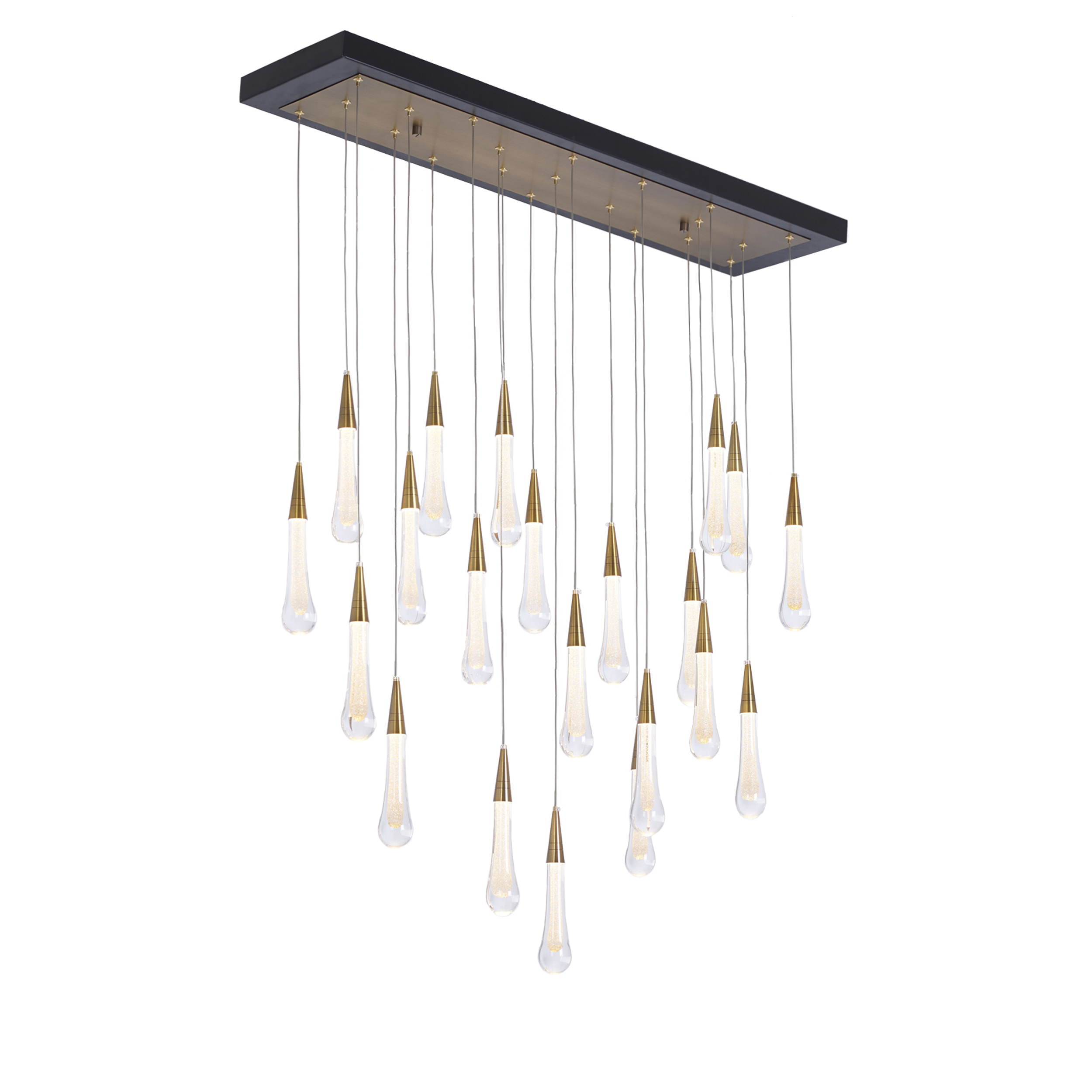 LED-Hängeleuchte 21-flg. Raindrop