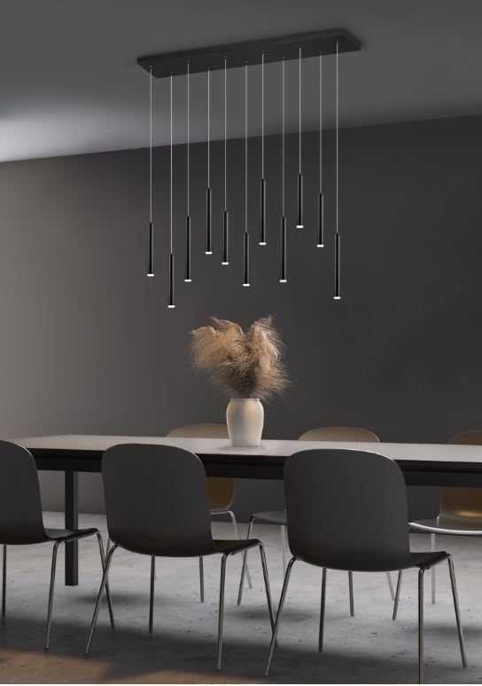 LED-Pendelleuchte  11-flg. Tubolato