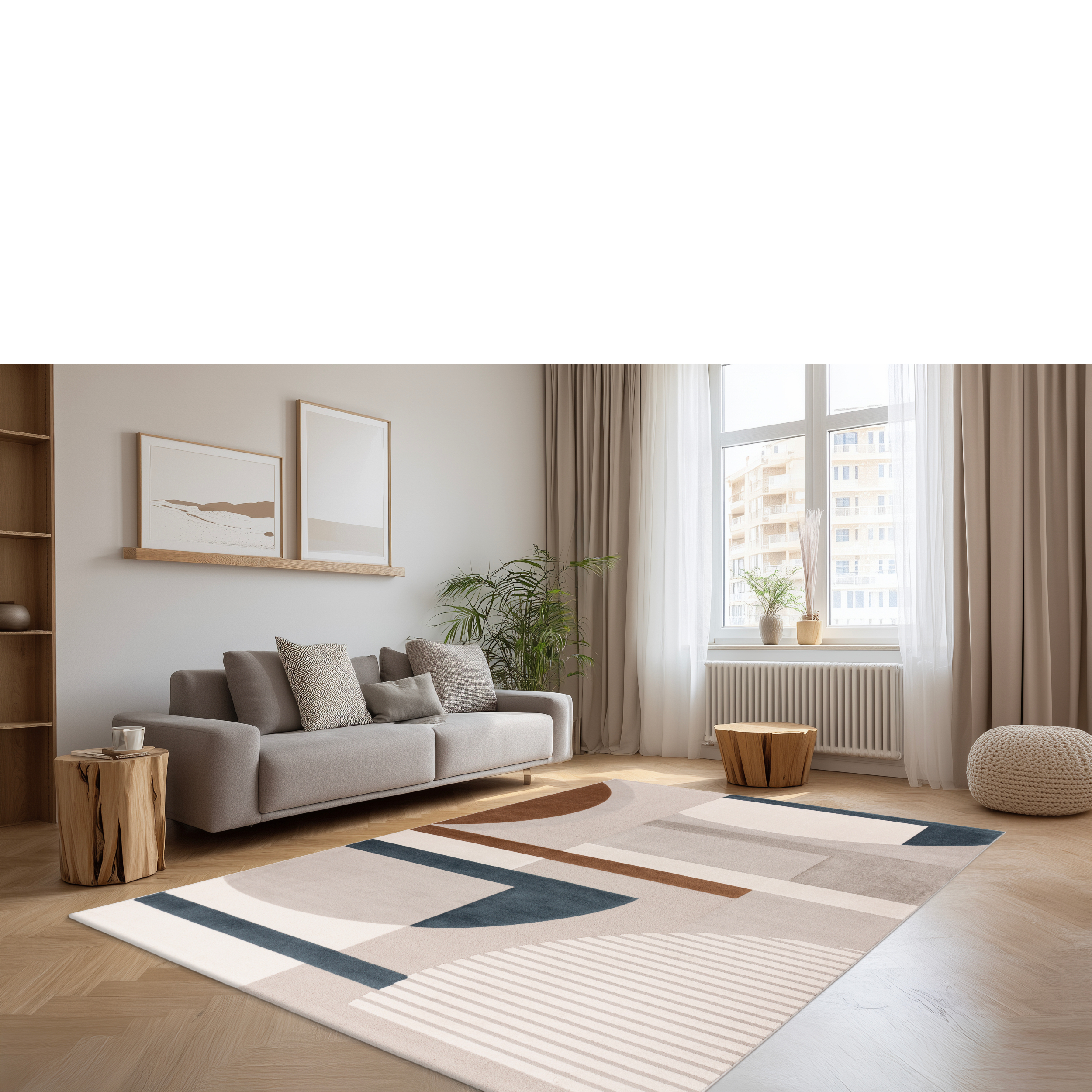 Kurzflor-Teppich Lombardo