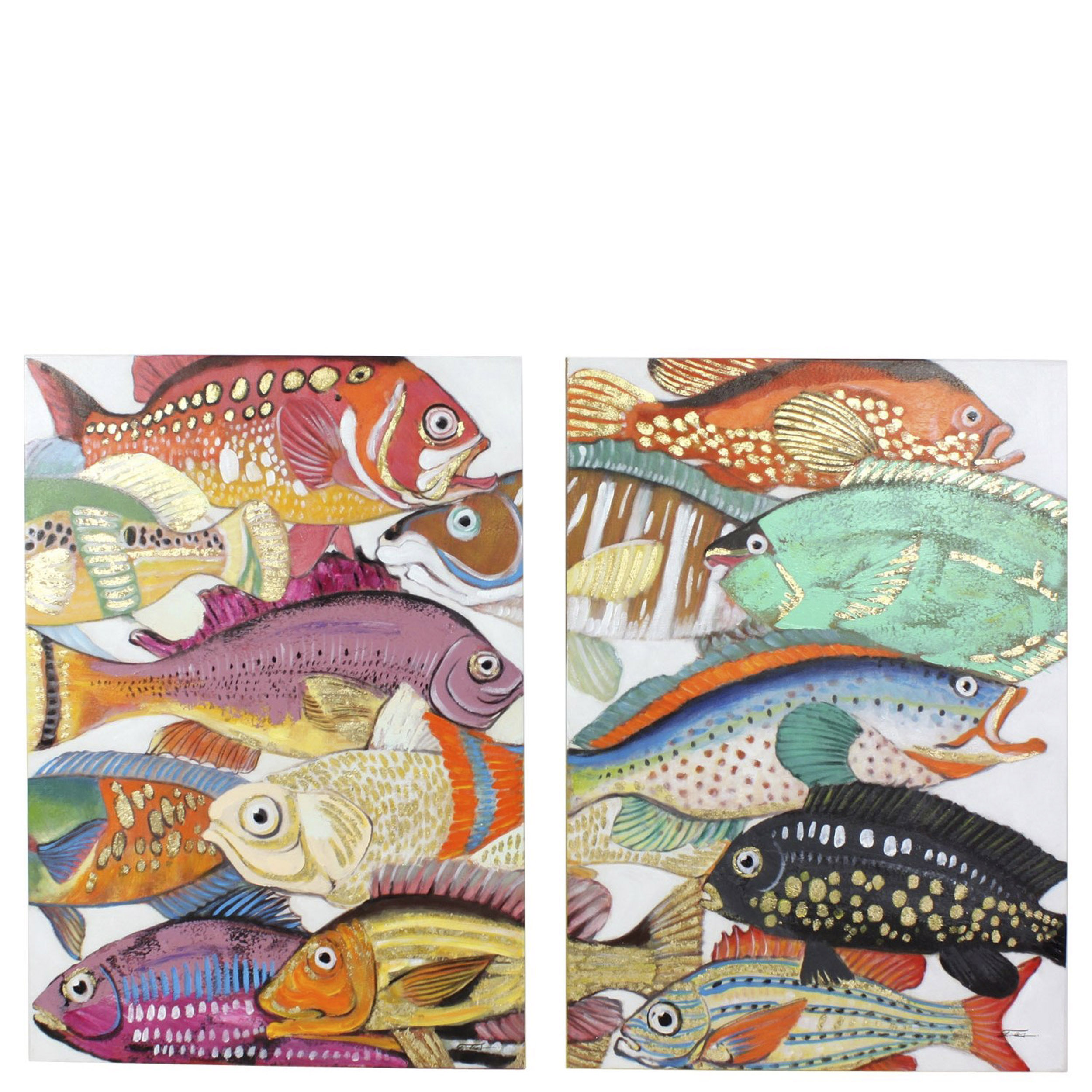 Bild (2er-Set) Colorful Fish
