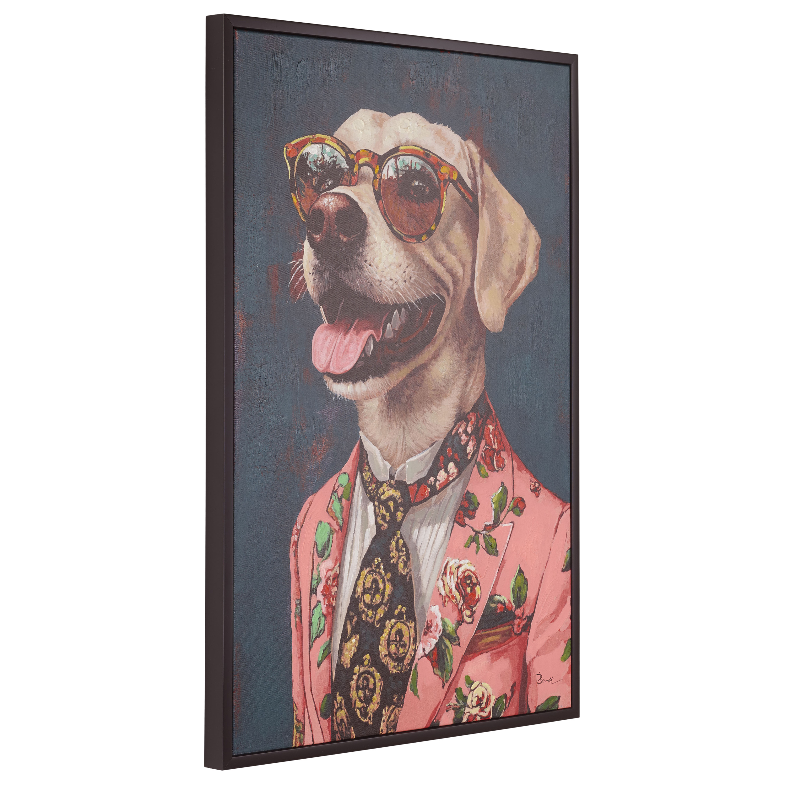 Bild handgemalt Dog Sunglass I