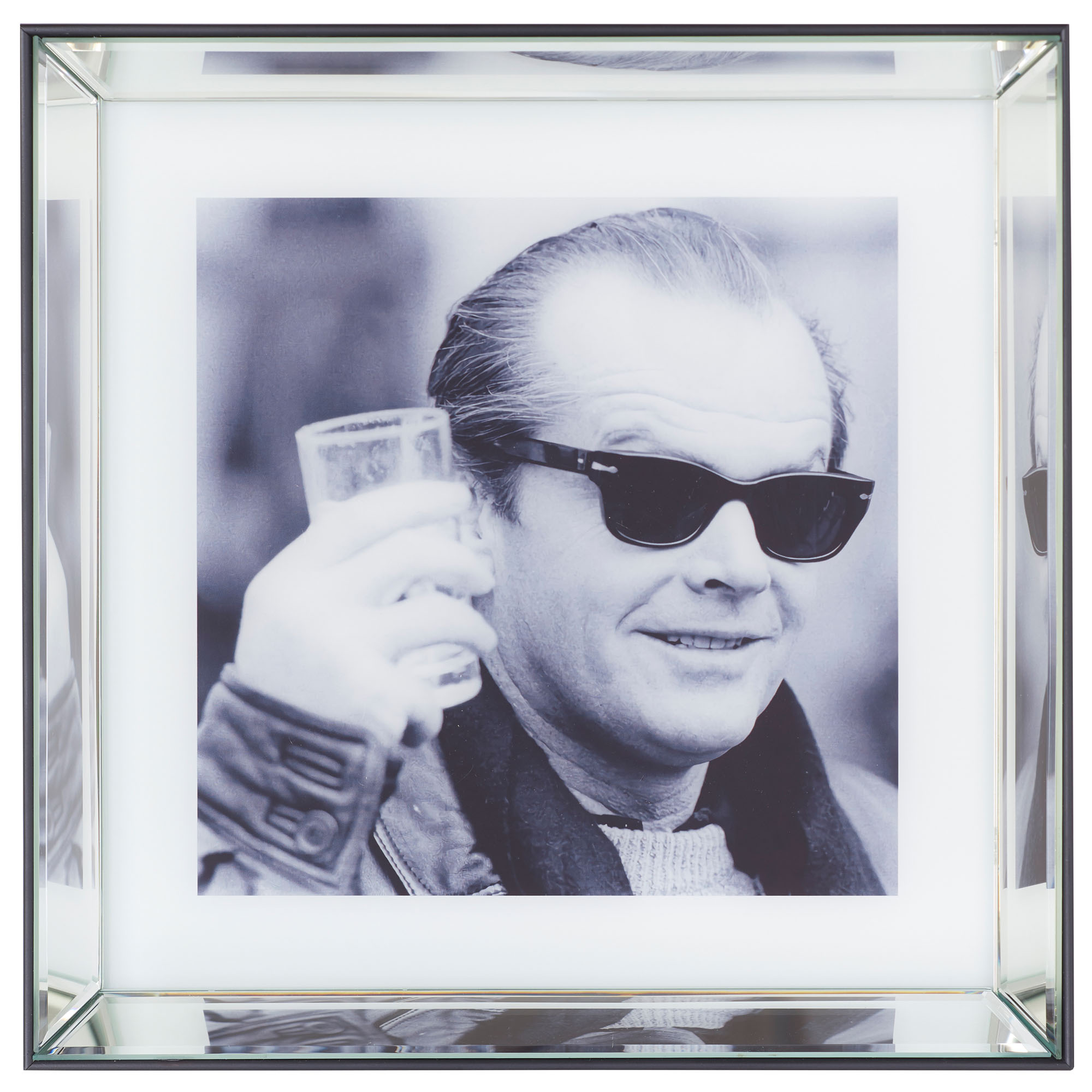 Glasbild mit Rahmen Jack Nicholson