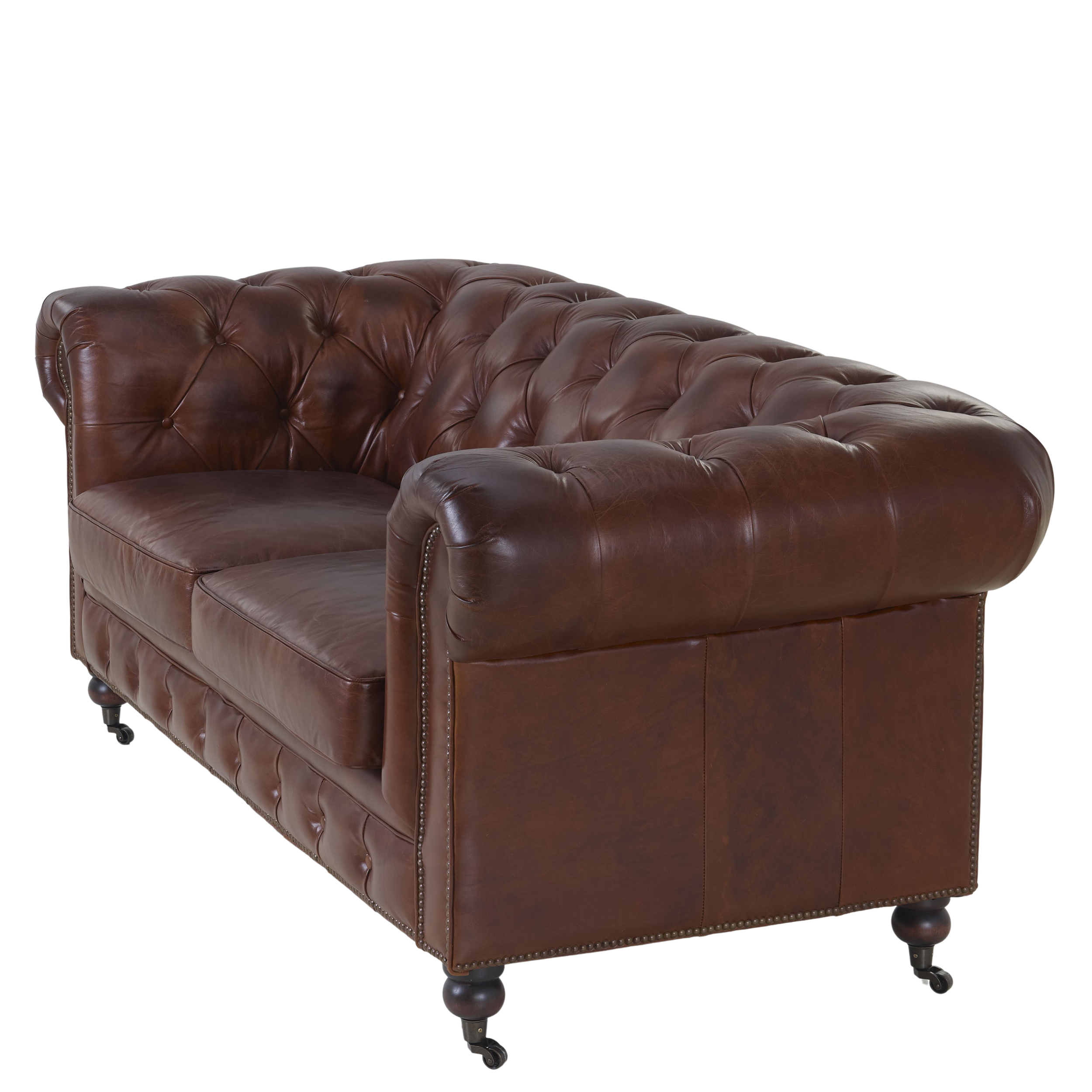 Sofa 2-sitzig (m. Rollenfüßen) Old Chesterfield