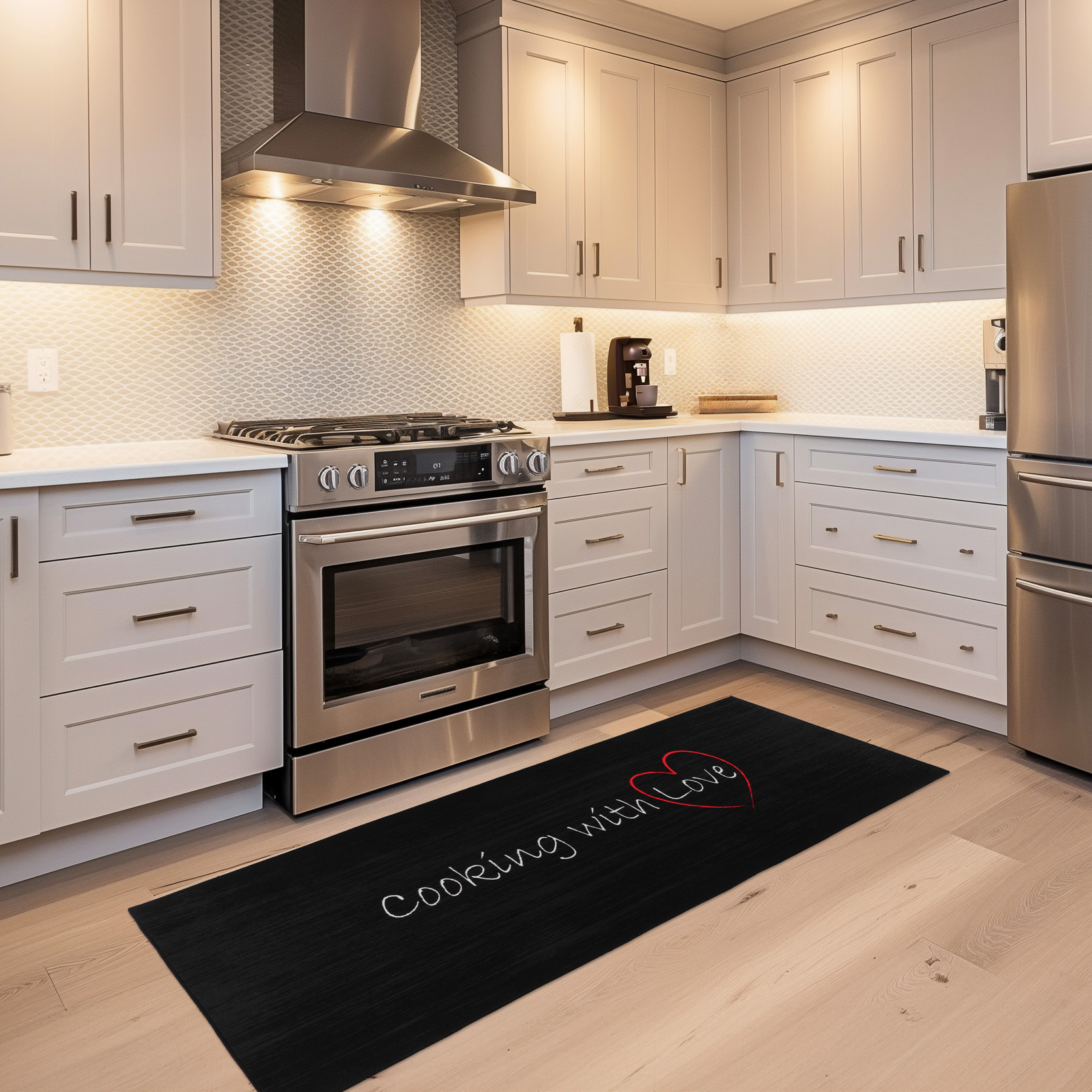 Küchen-Teppich Cooking with love