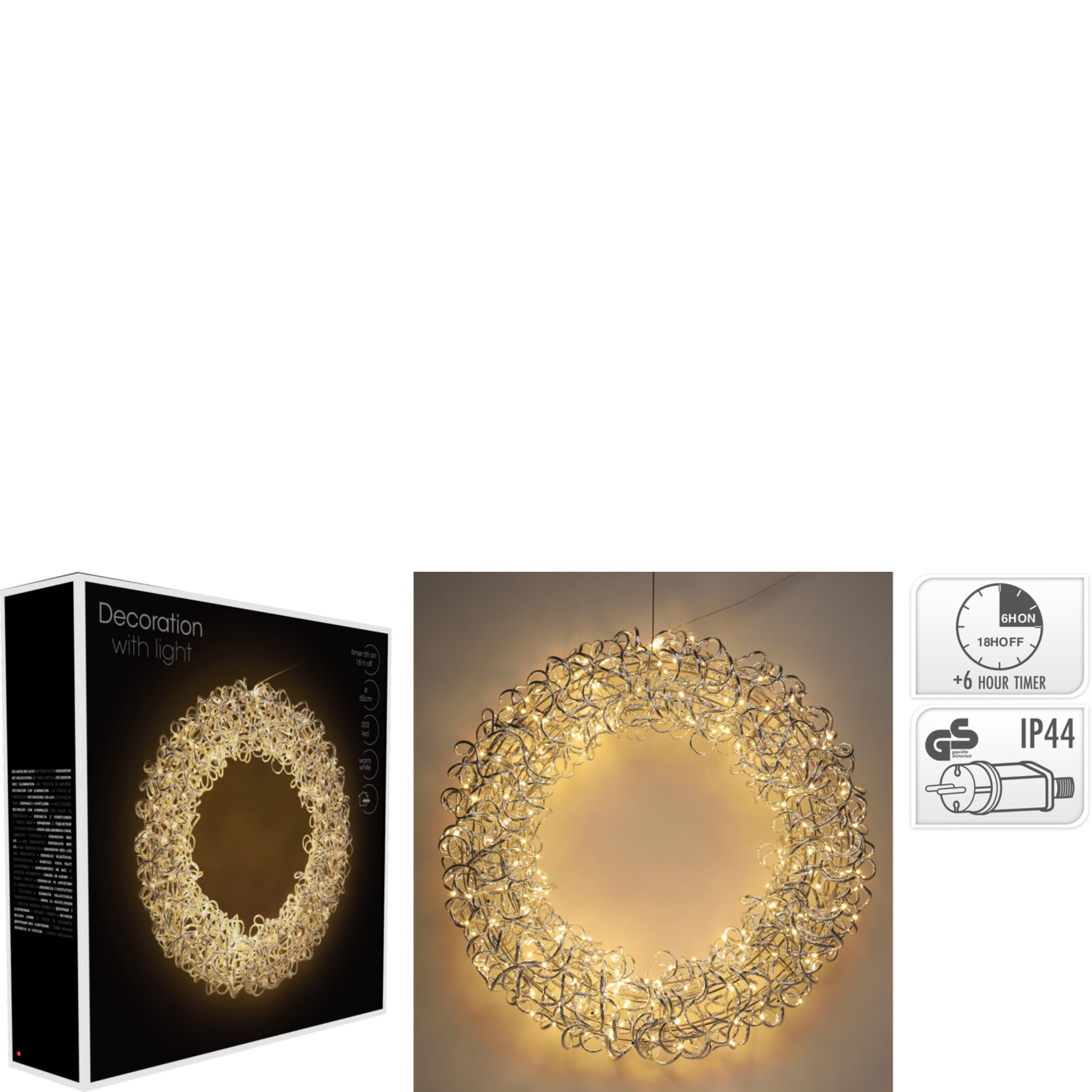 LED-Kranz Silverlight
