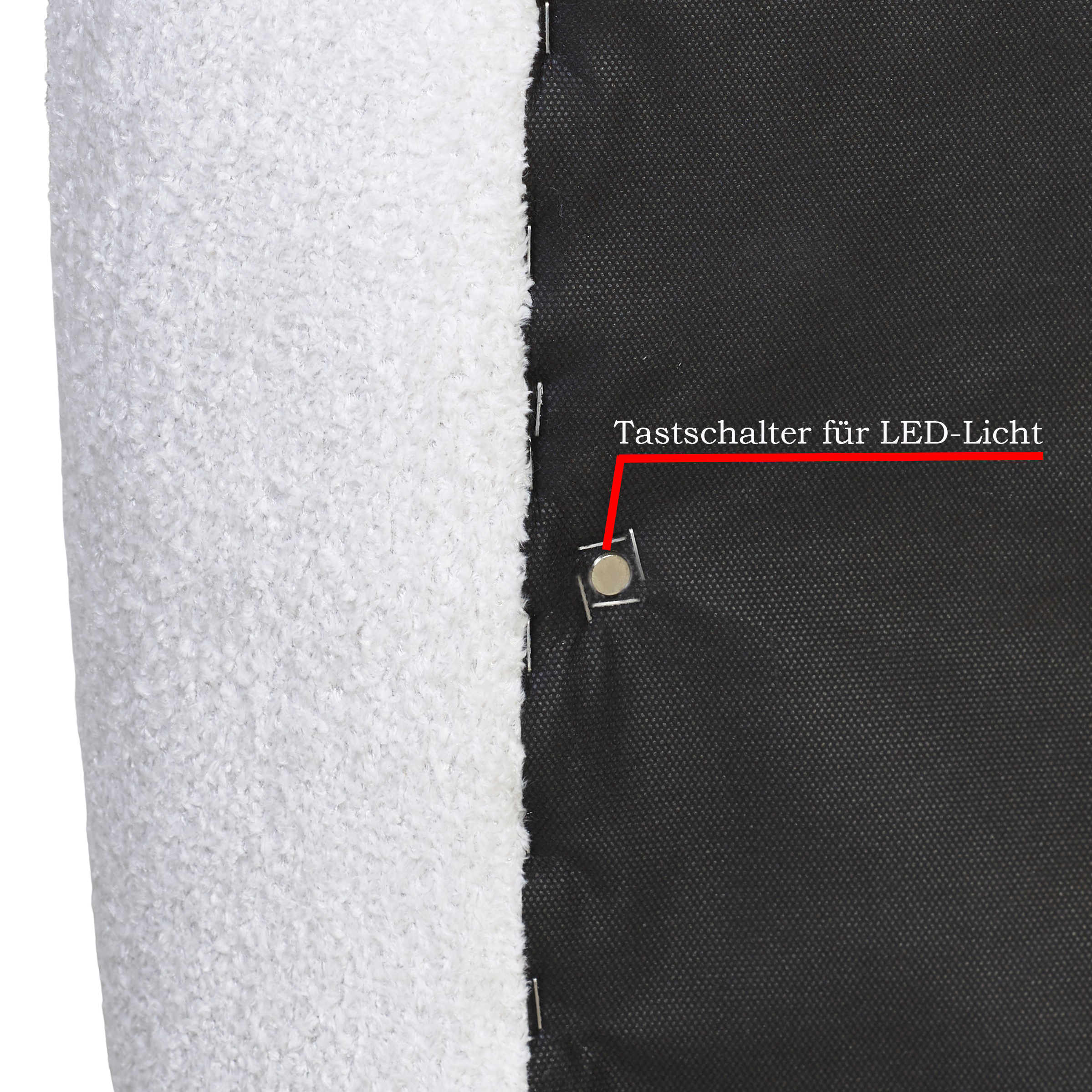Polsterbett mit LED King
