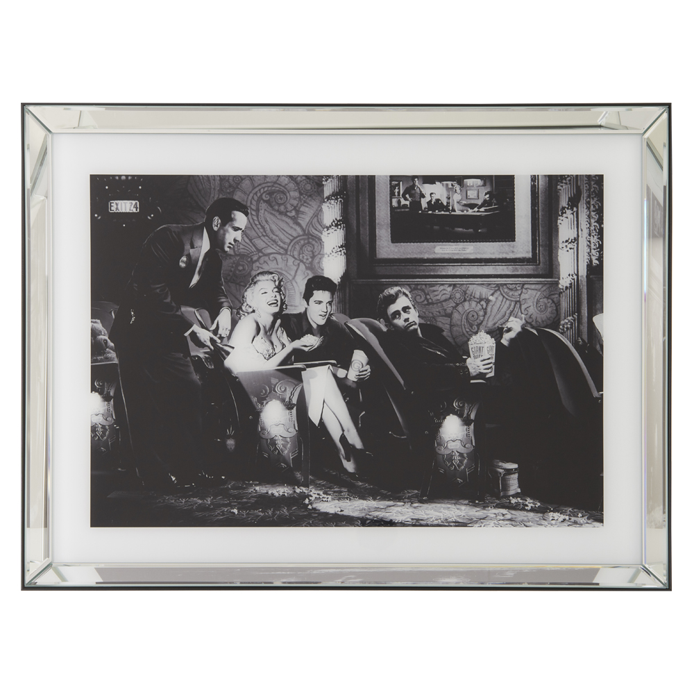 Glasbild mit Rahmen Cinema