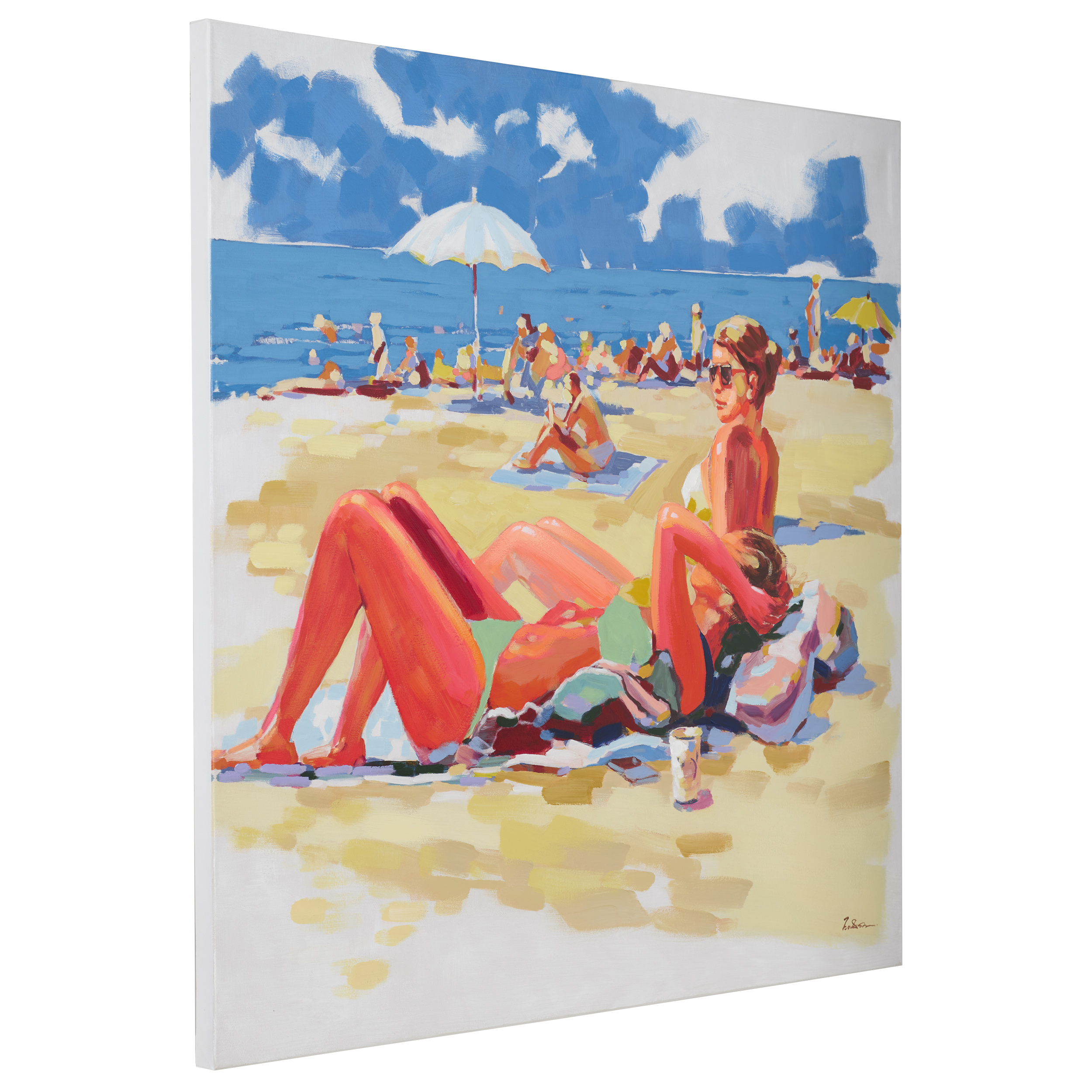 Ölbild Ladies on the beach