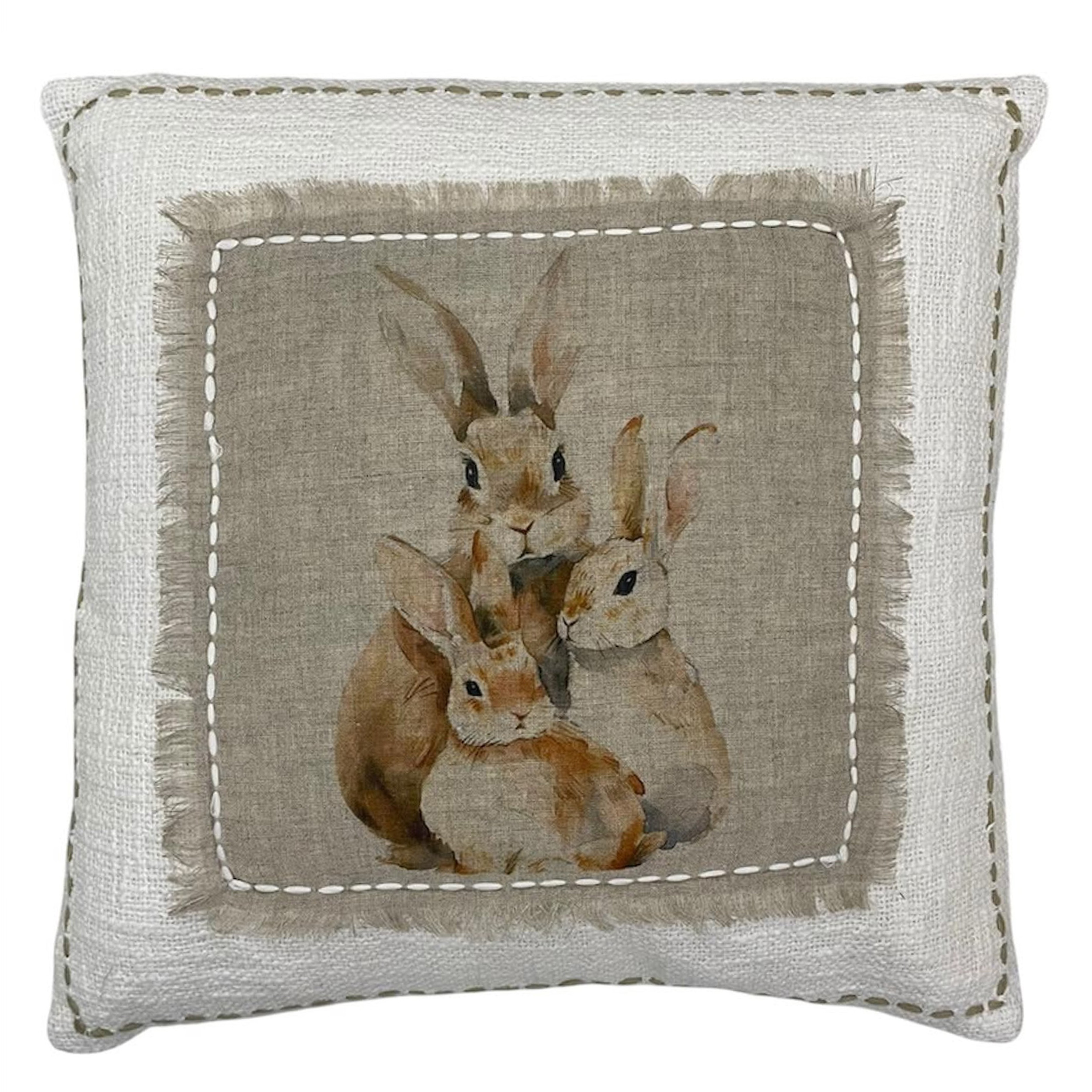 Kissen inkl. Inlett Hasenfamilie
