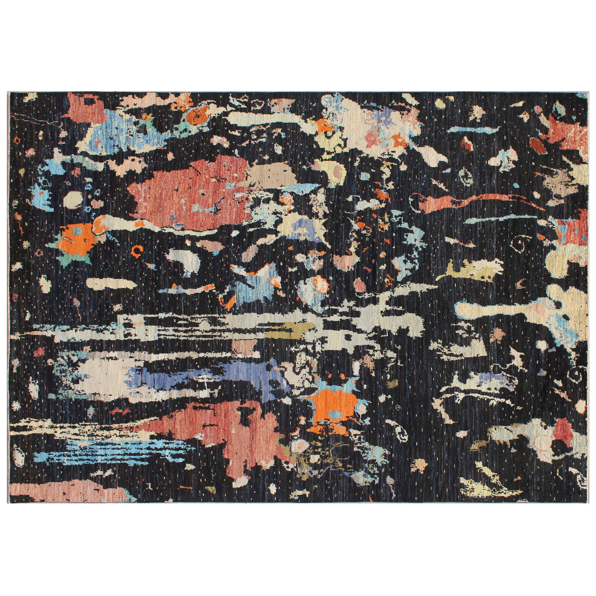 Handgefertigter Teppich Abstract Blobs II