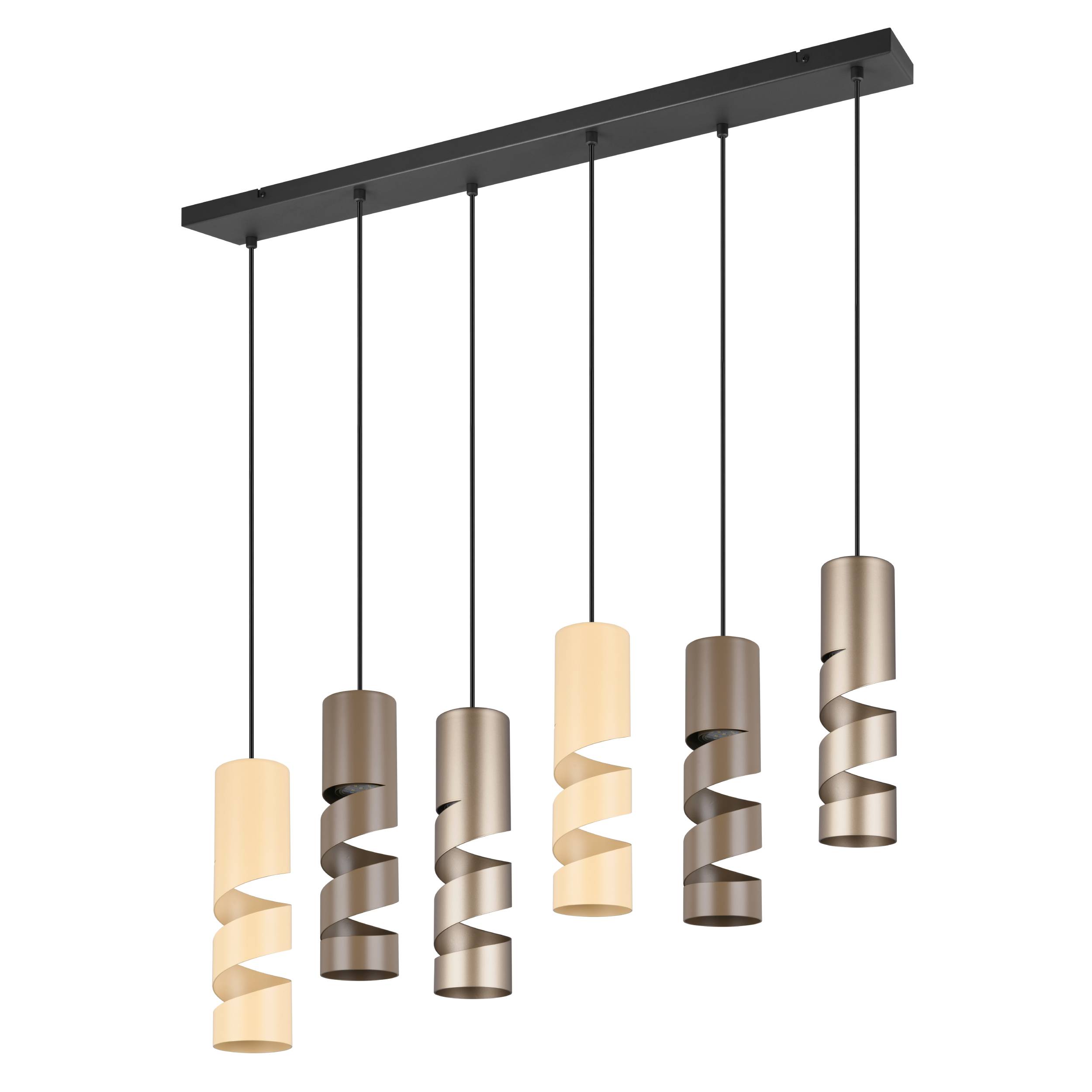 Pendelleuchte  6-flg. Corkscrew