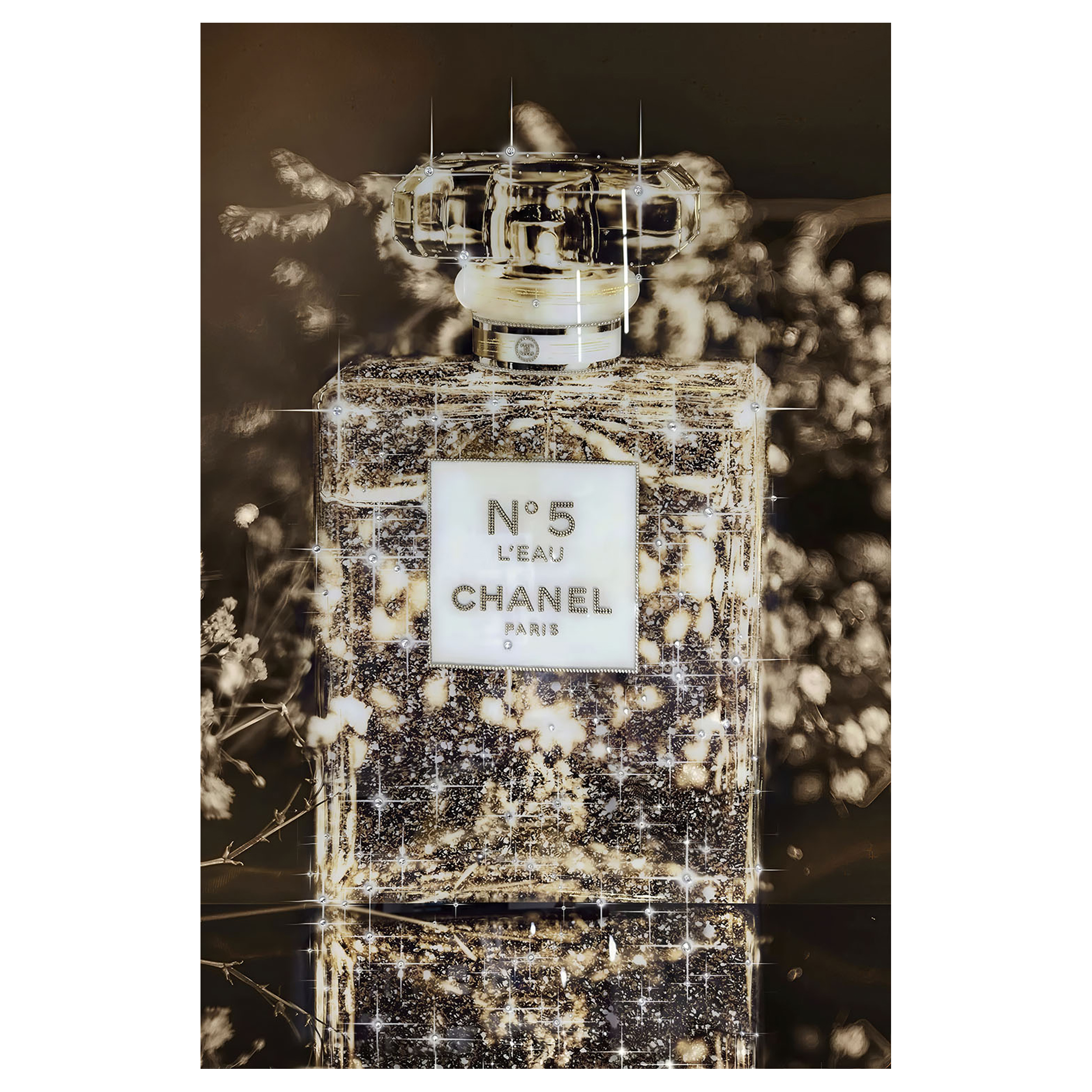 Glasbild Flacon Chanel