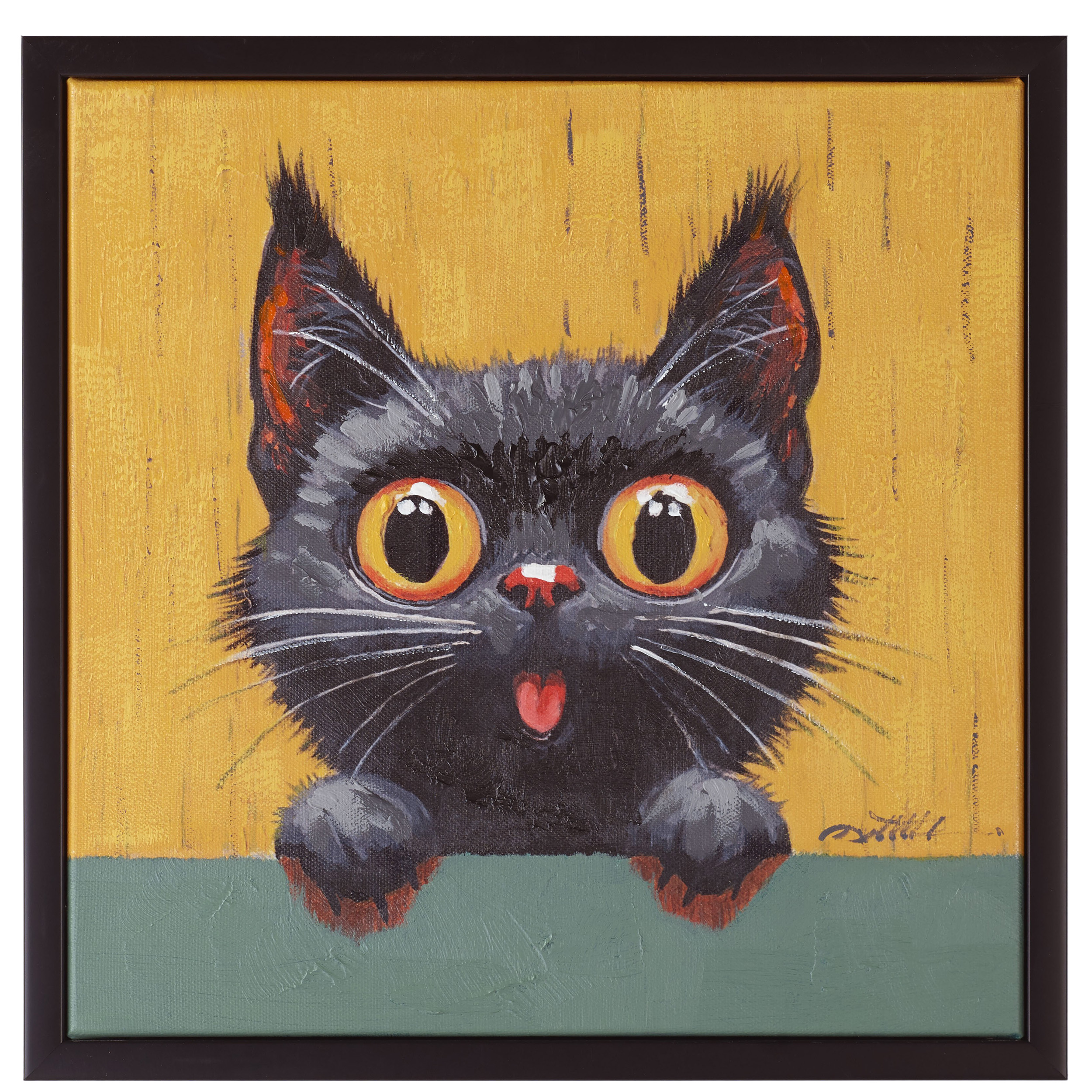 Bild handgemalt Cats eye