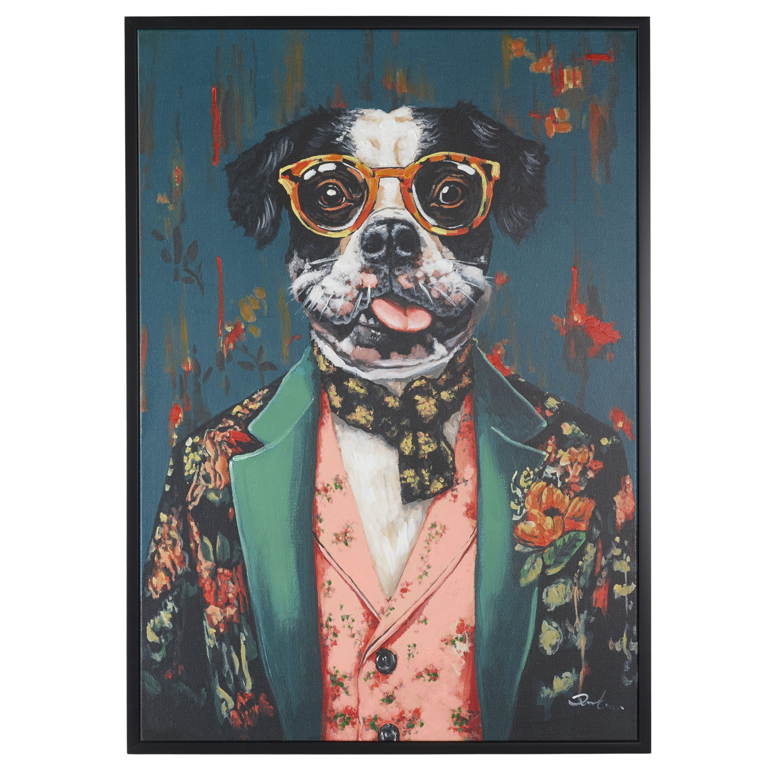 Bild handgemalt Dog Sunglass III