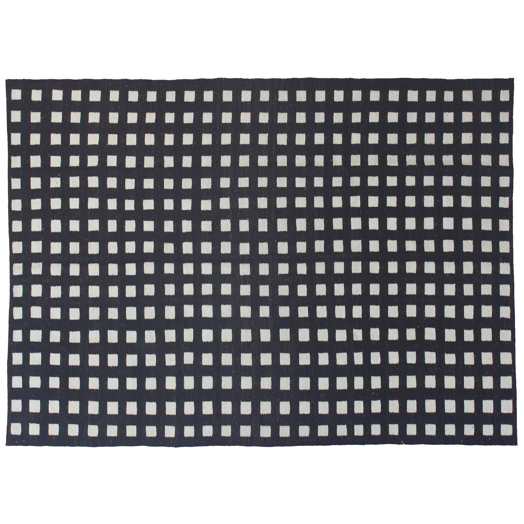 Handgefertigter Kelimteppich Grid