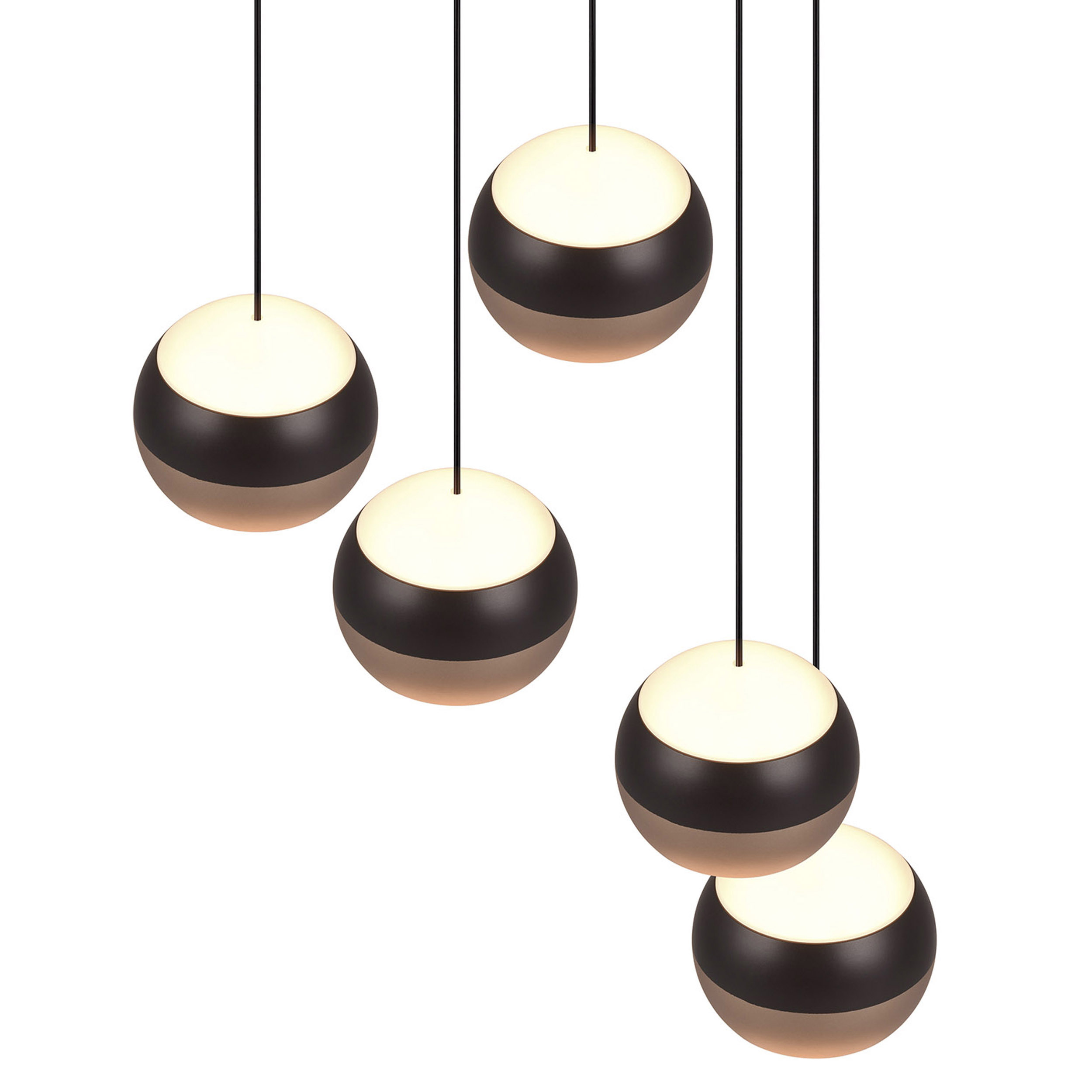 LED-Pendelleuchte  5-flg. Orbital