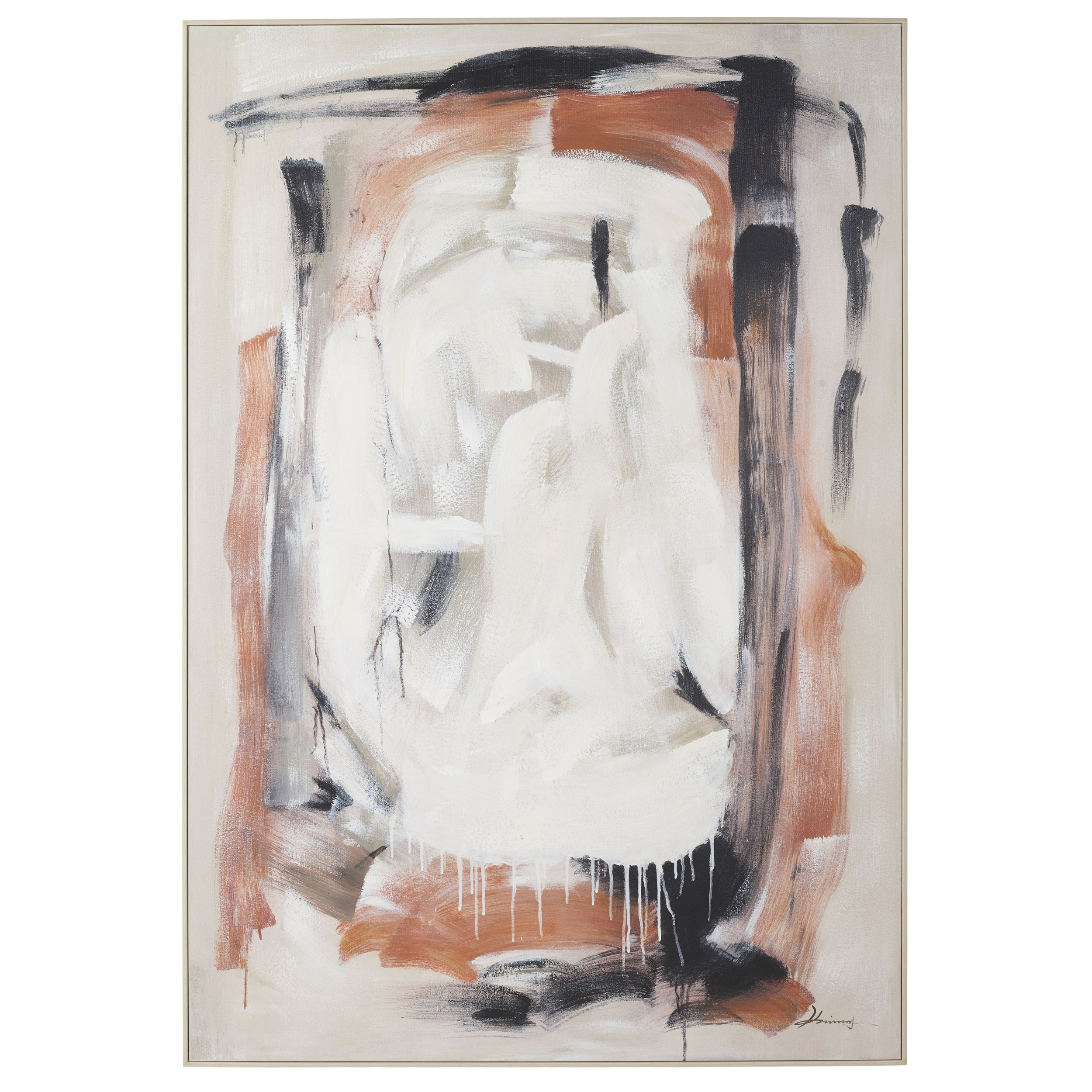Bild handgemalt Abstract in beige II Bild handgemalt Abstract in beige II