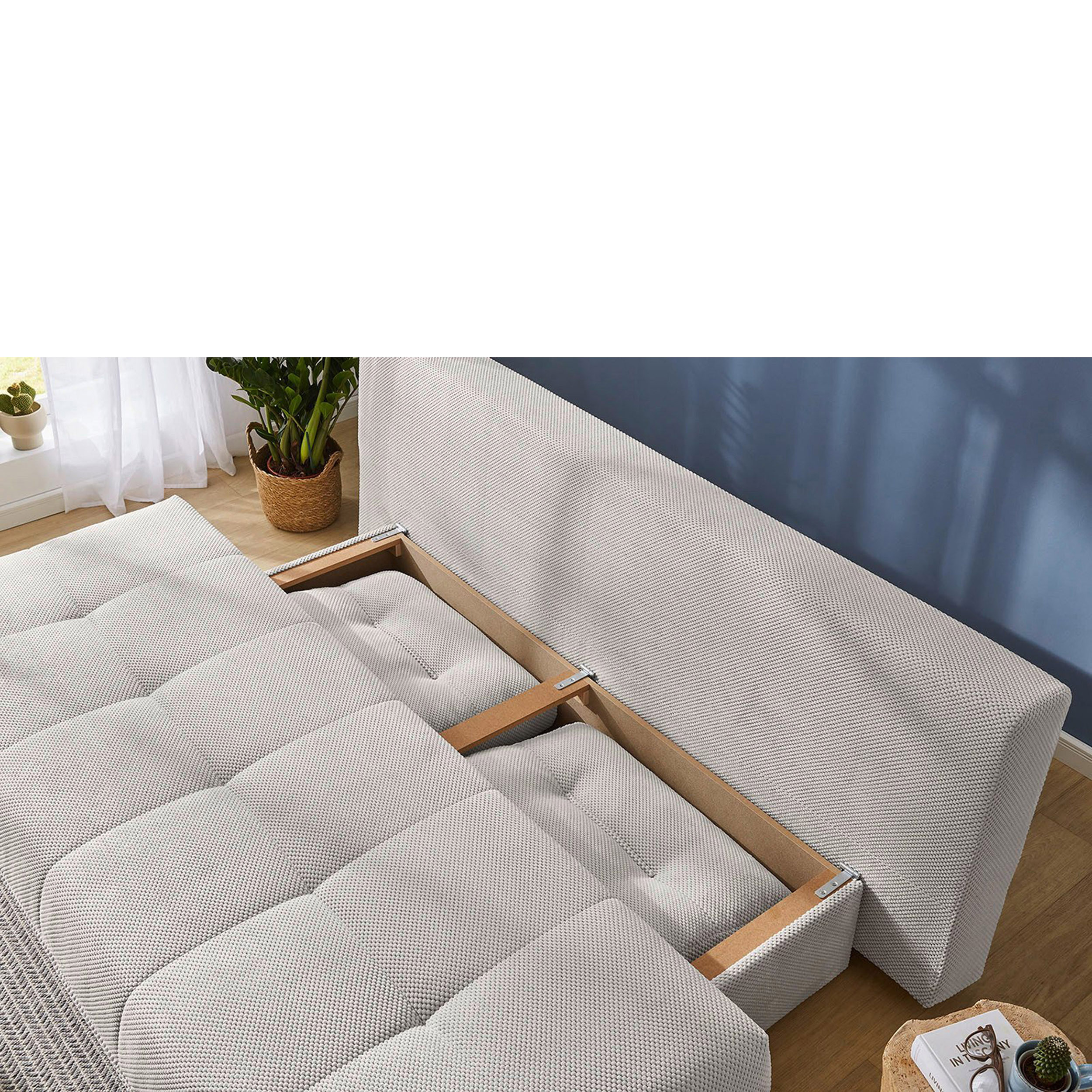 Schlafsofa mit Bettkasten Obel