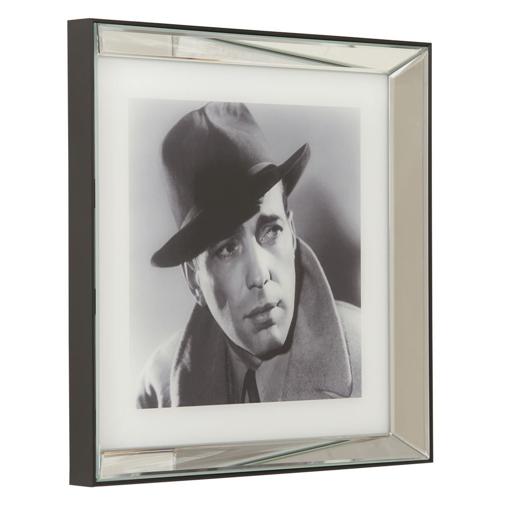 Glasbild mit Rahmen Humphrey Bogart