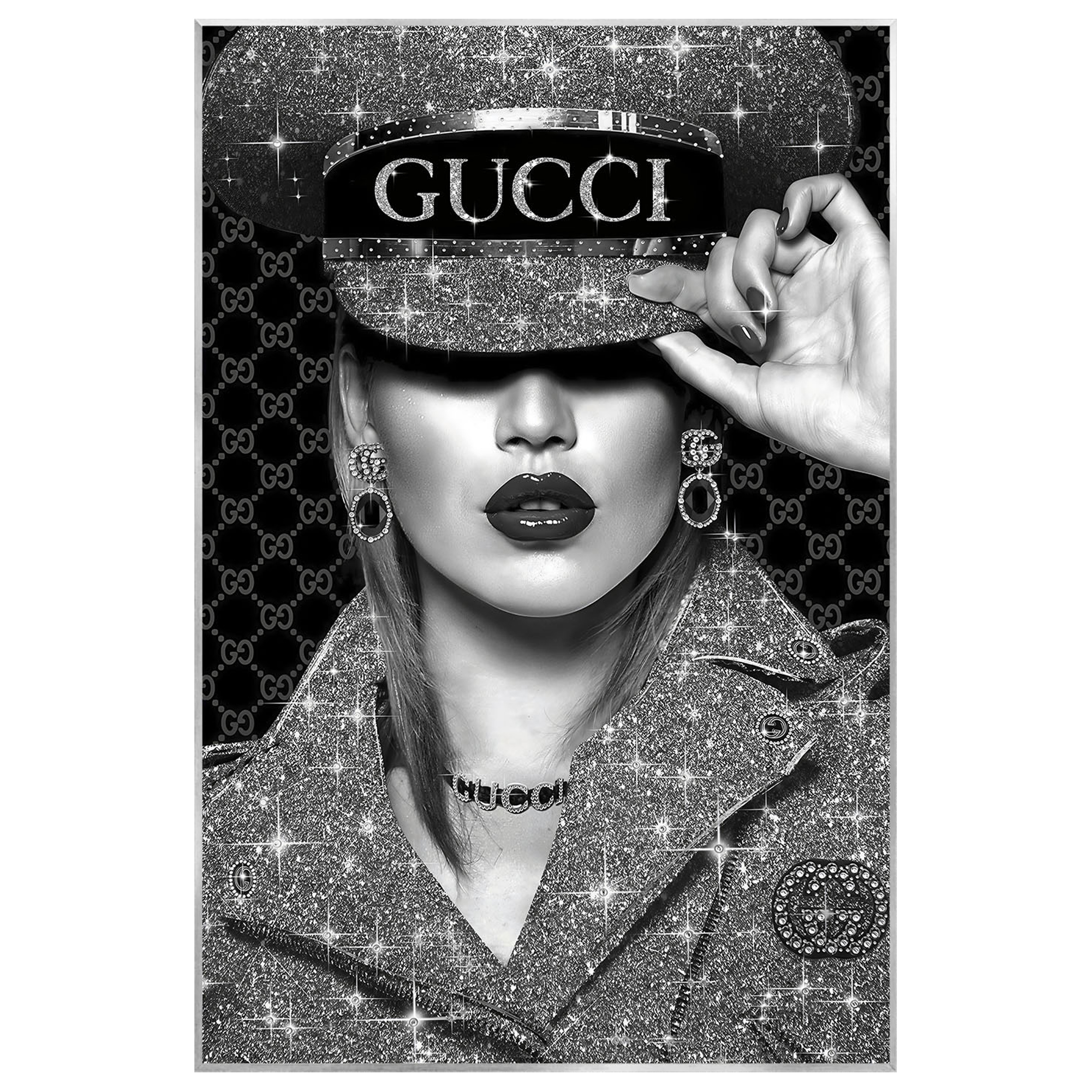 Glasbild Lady Gucci II