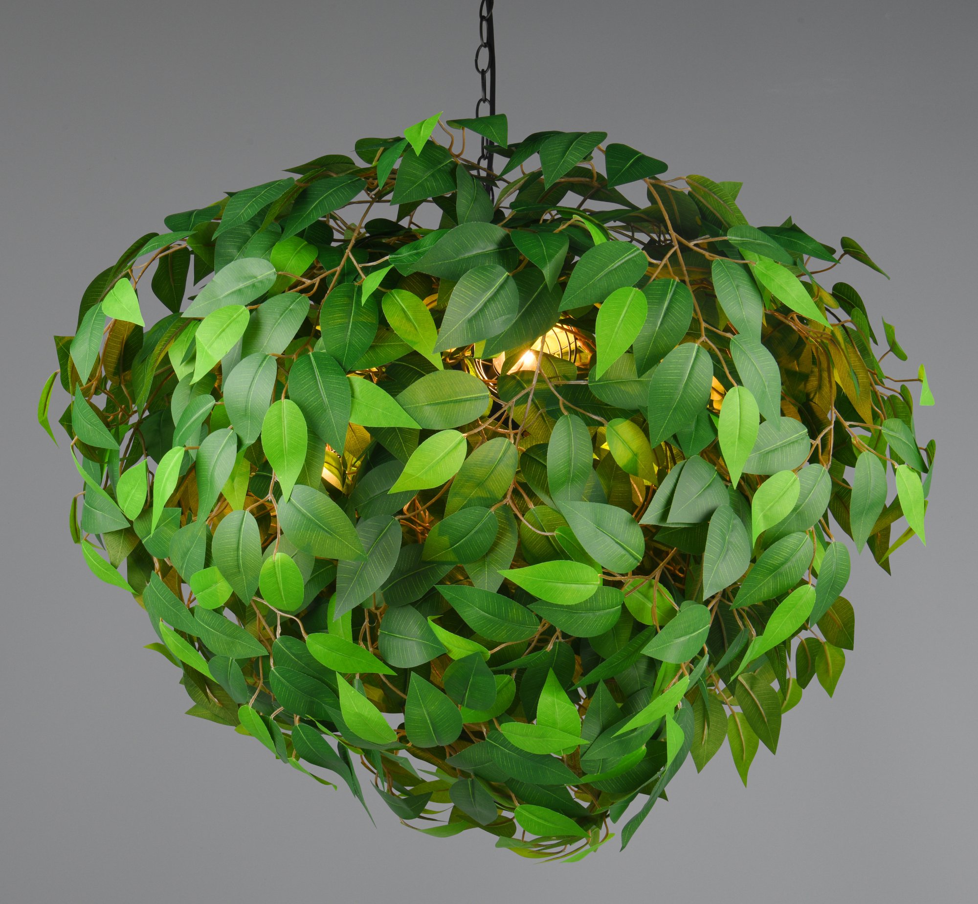 Hängeleuchte  4-flg. Green Leaves