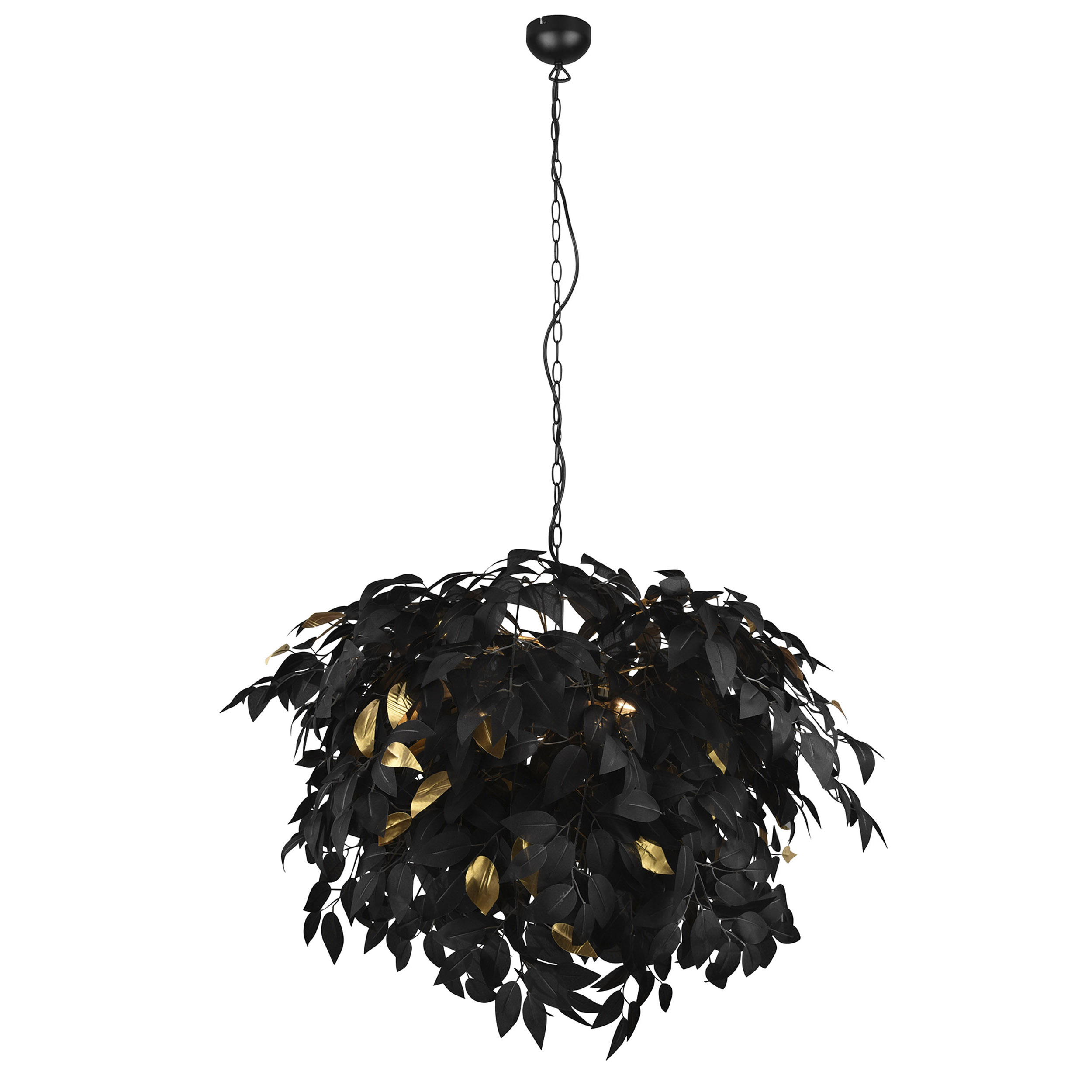 Hängeleuchte  4-flg. Black Leaves