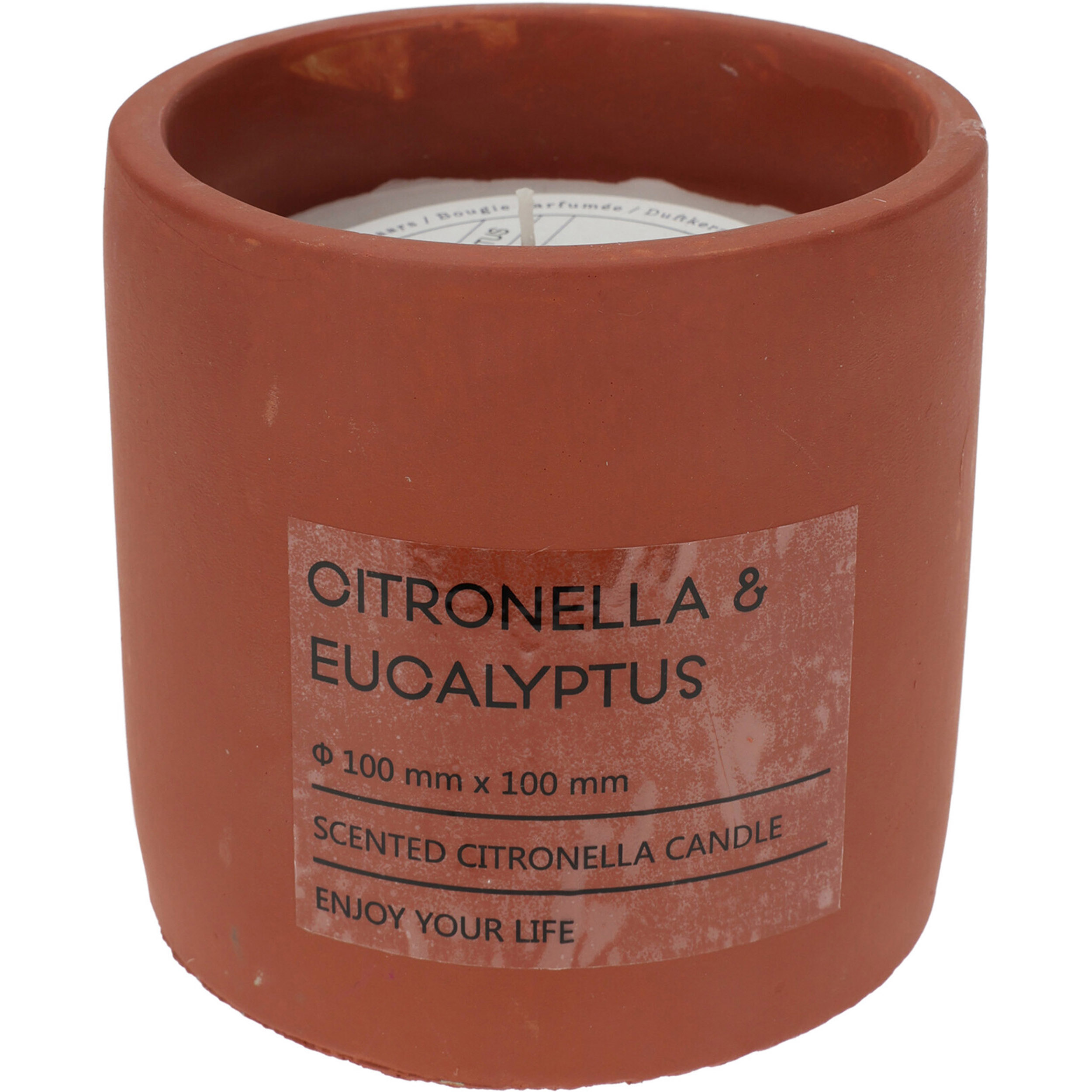 Duftkerze im Tontopf Citronella