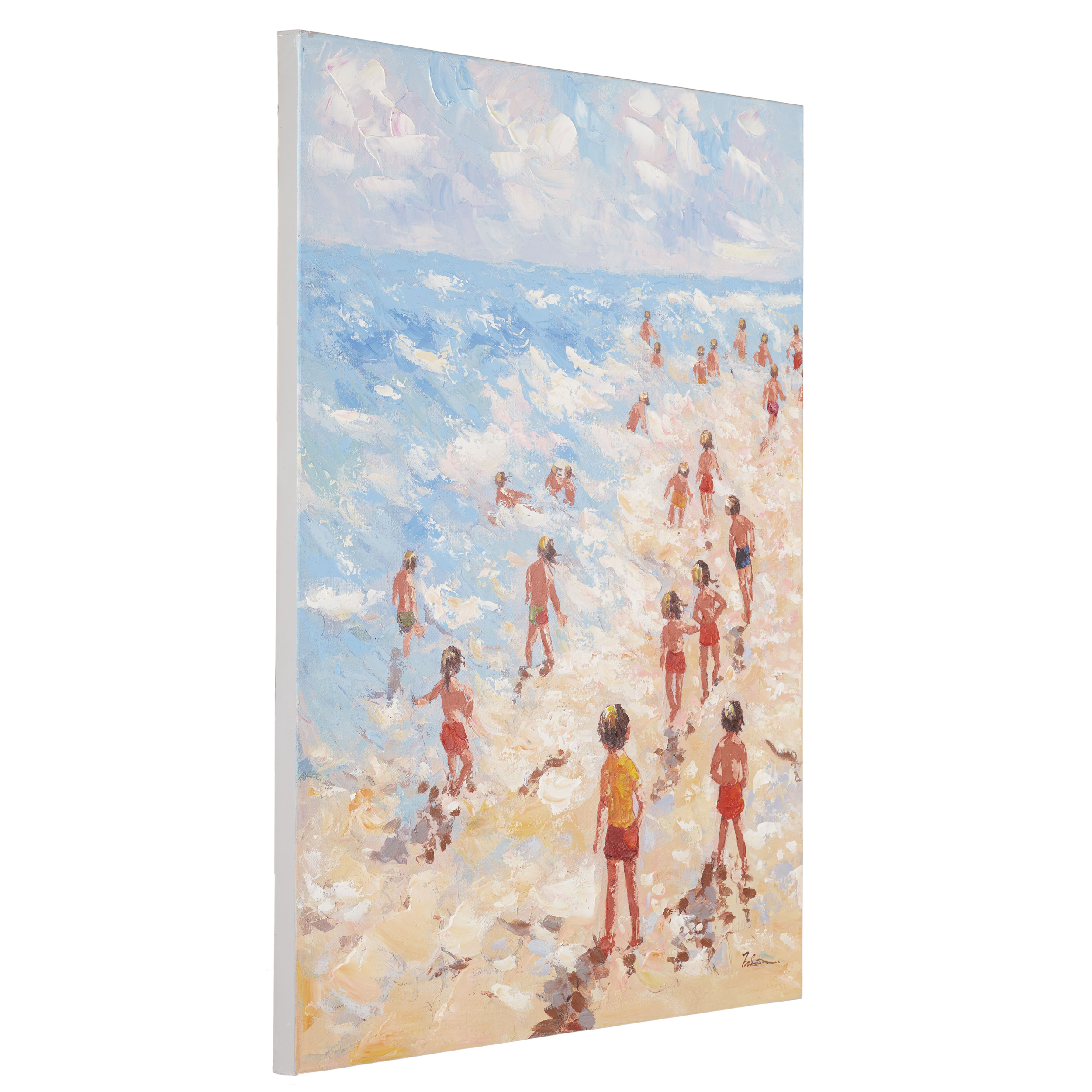 Bild handgemalt Ein Tag am Meer