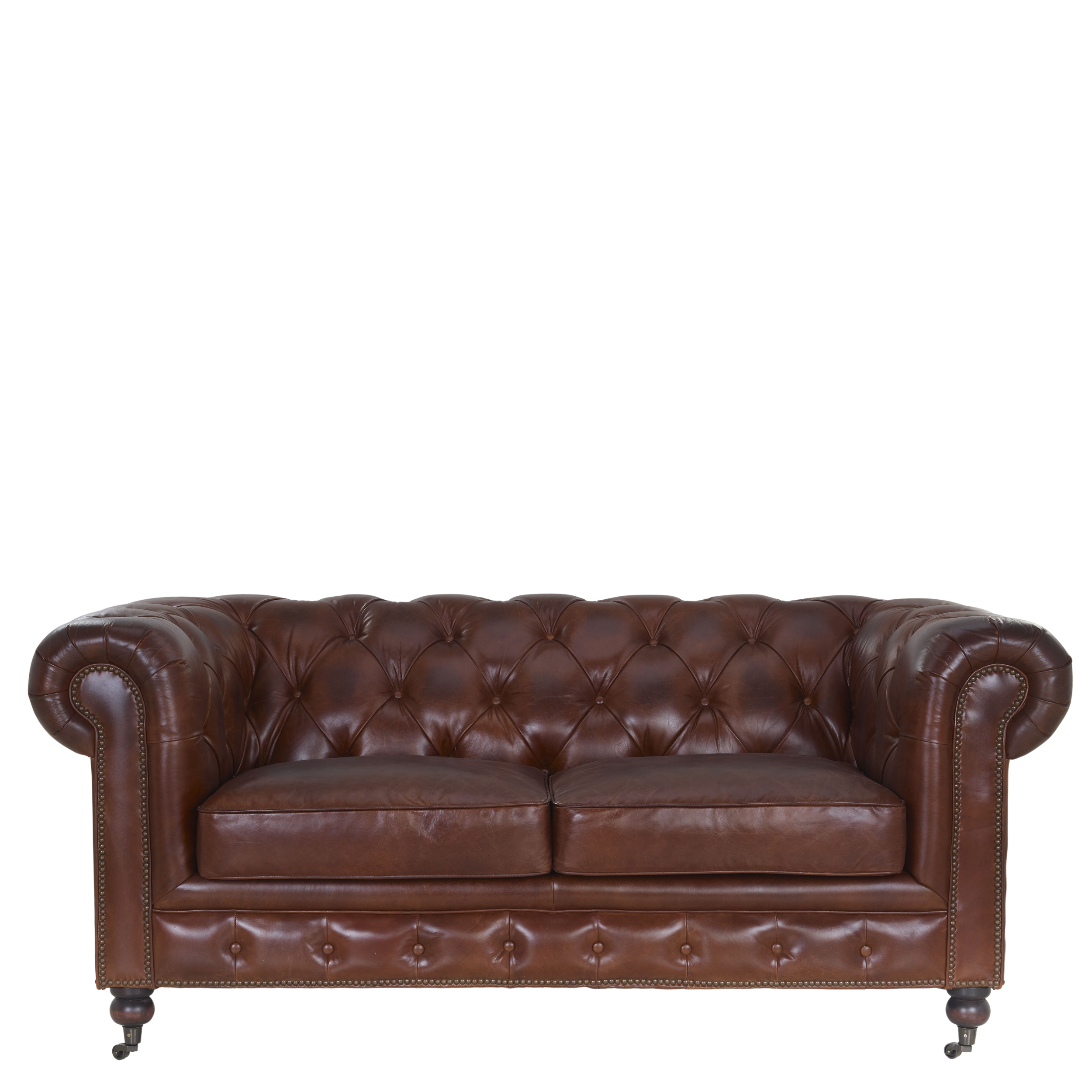 Sofa 2-sitzig (m. Rollenfüßen) Old Chesterfield