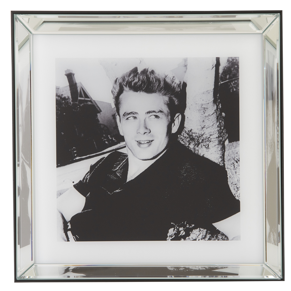Glasbild mit Rahmen James Dean