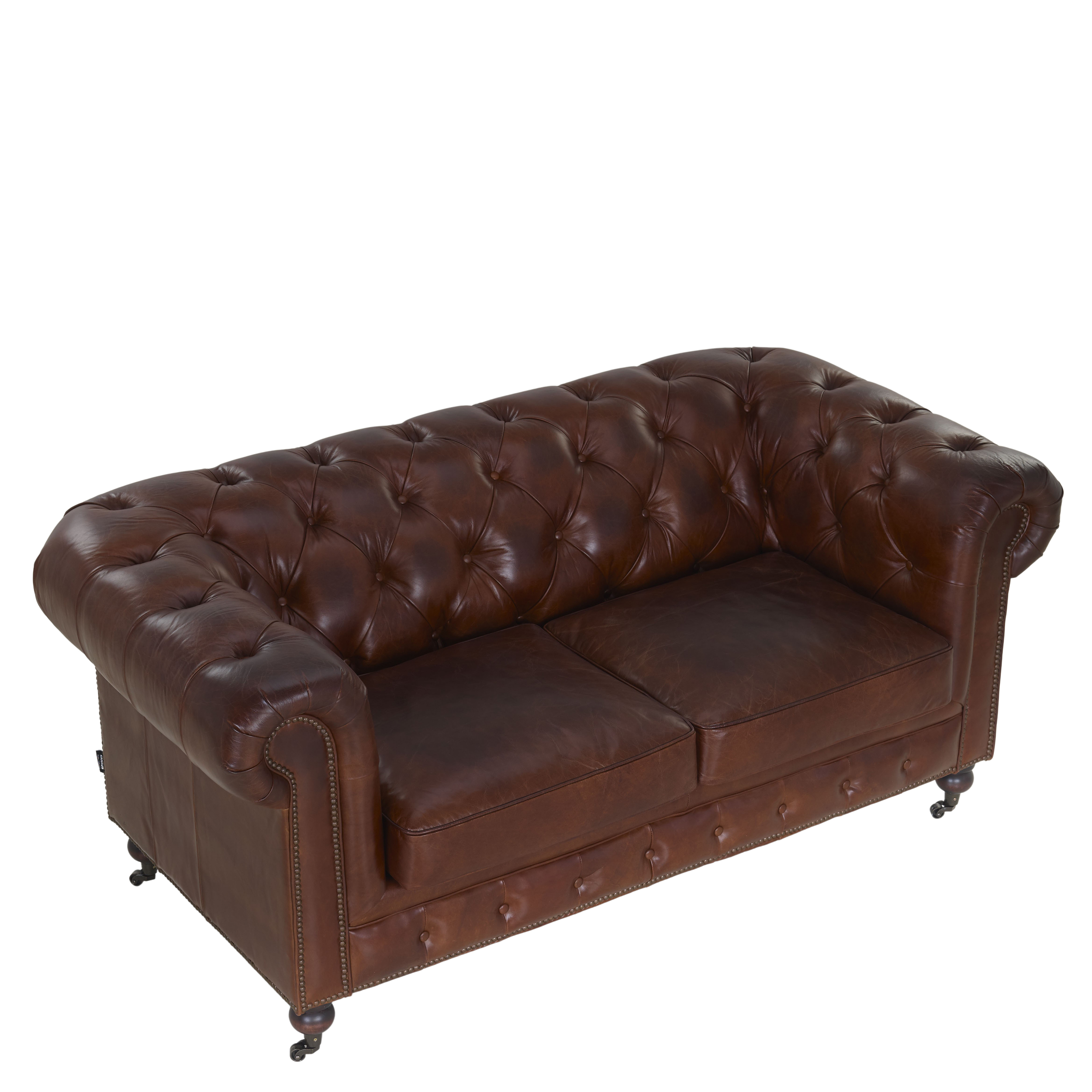 Sofa 2-sitzig (m. Rollenfüßen) Old Chesterfield