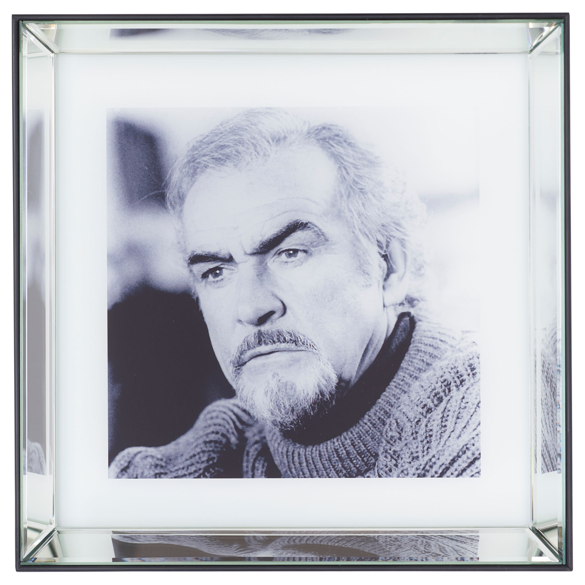 Glasbild mit Rahmen Sean Connery