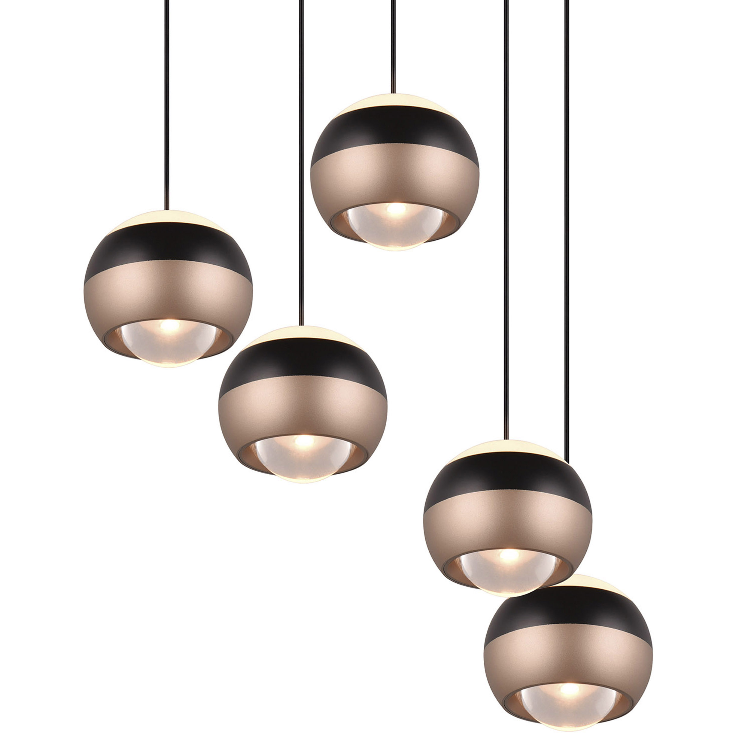 LED-Pendelleuchte  5-flg. Orbital