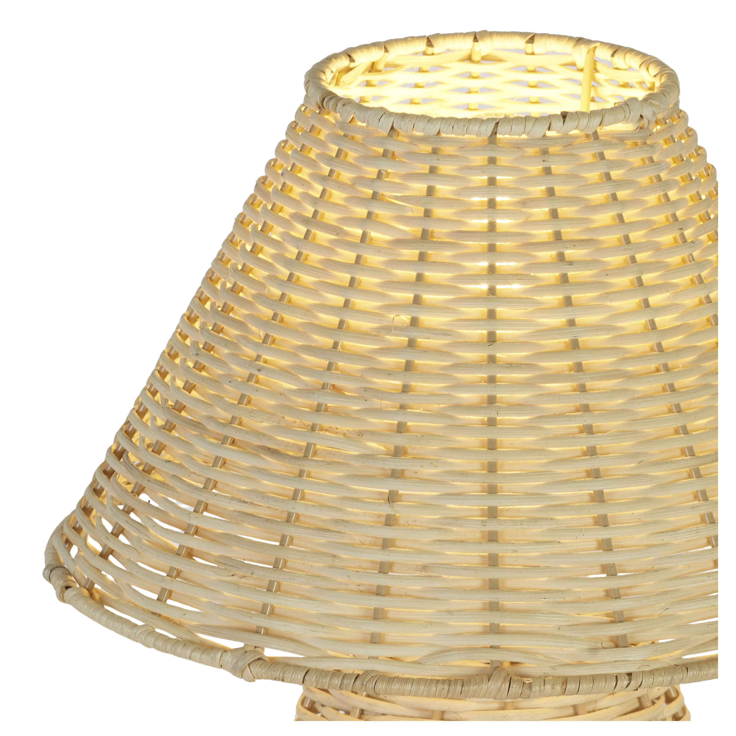 Tischleuchte 1-flg. Rotin