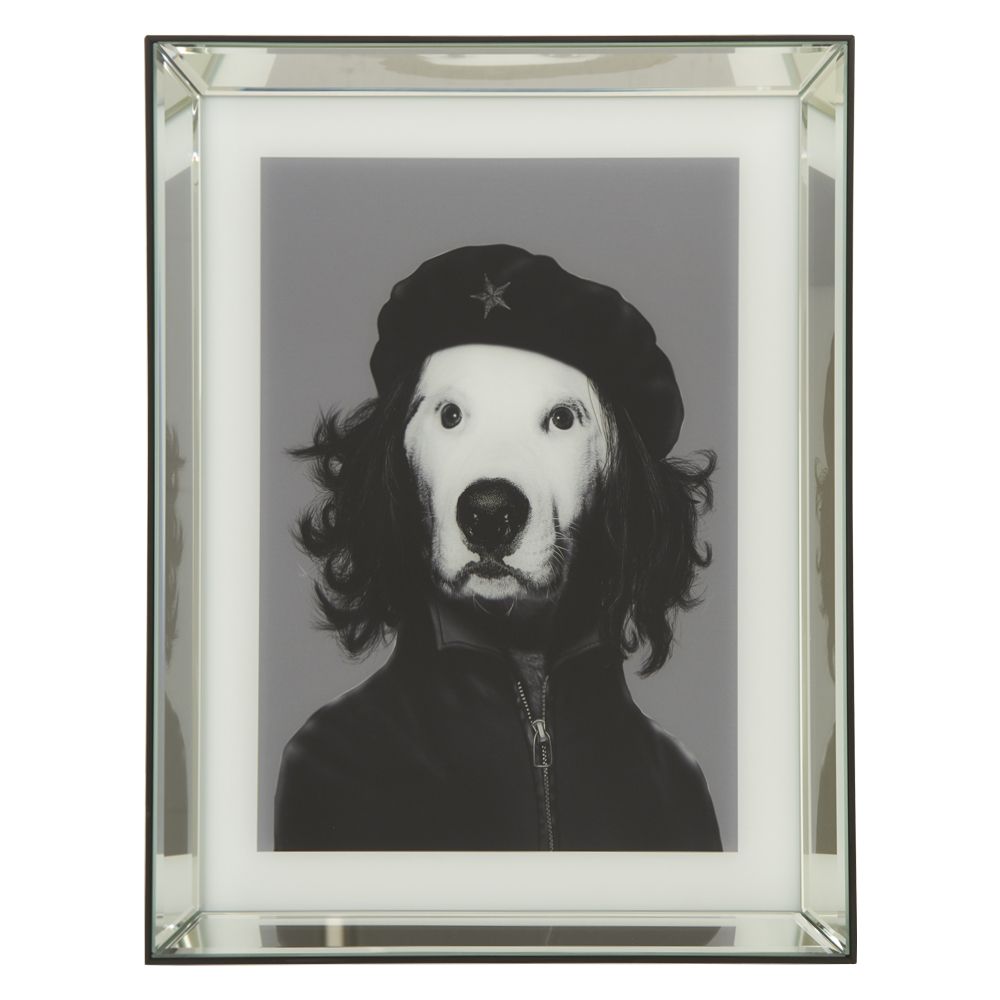 Glasbild mit Rahmen Che