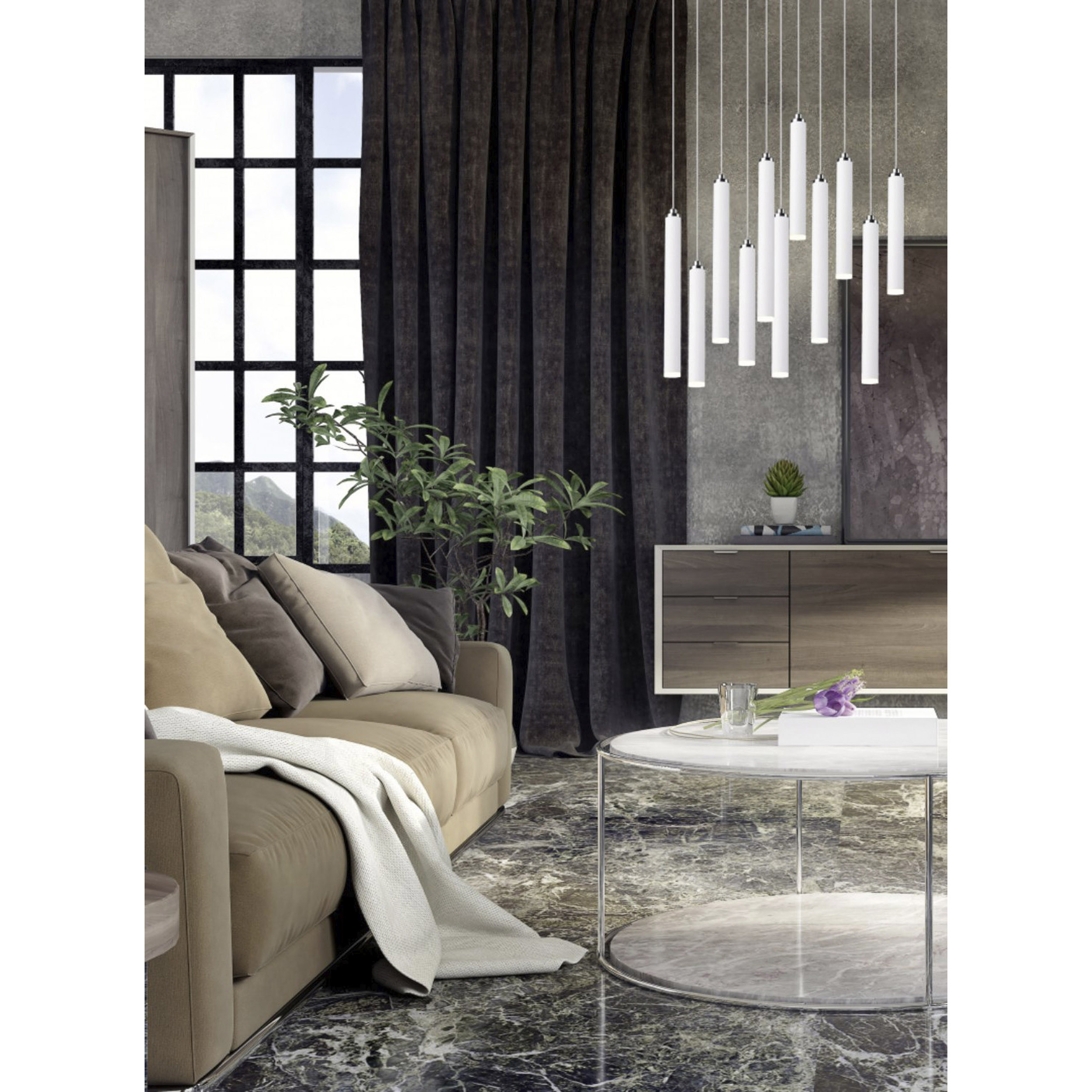 LED-Pendelleuchte  11-flg. Tubolato III