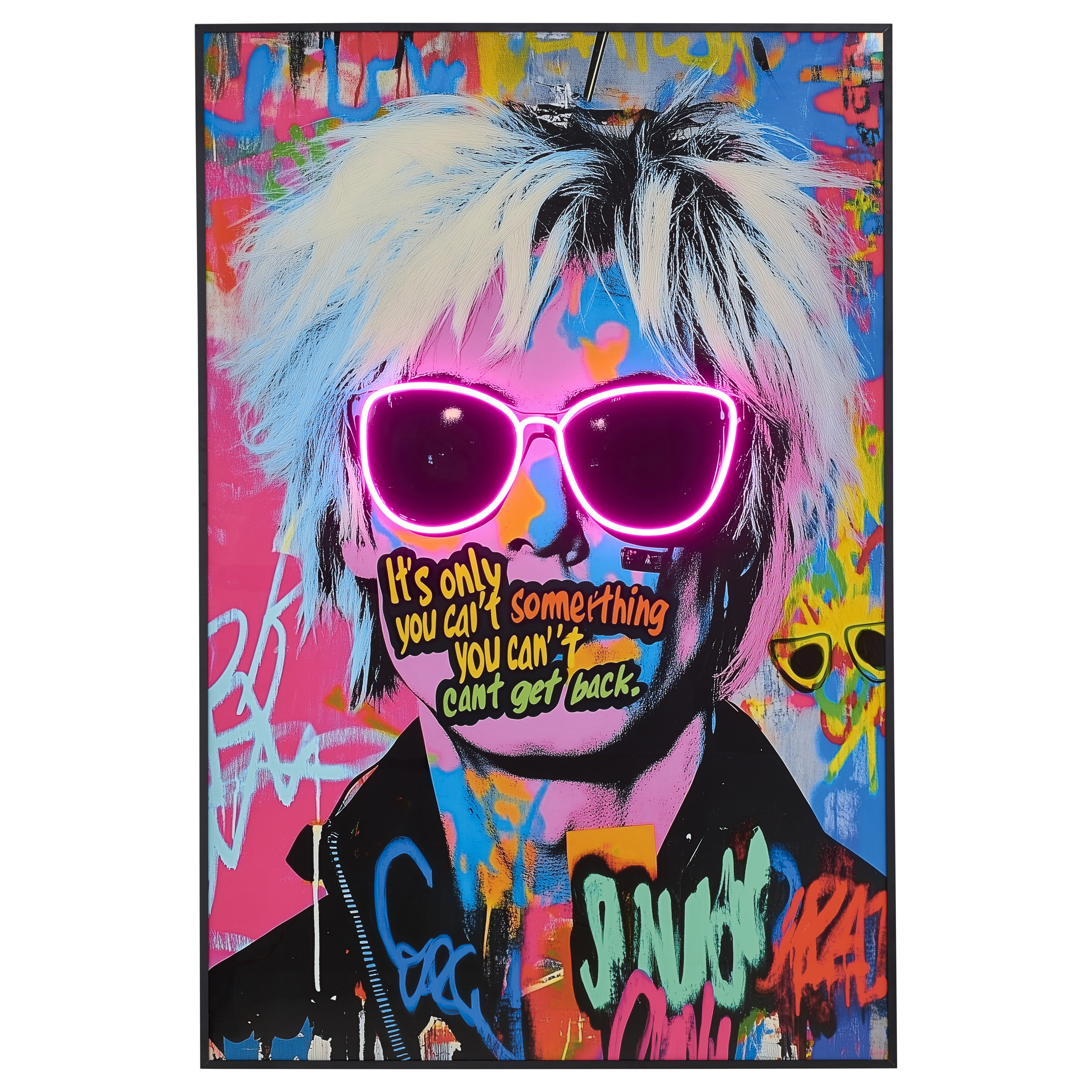 Kunstdruck mit LED Andy Warhol