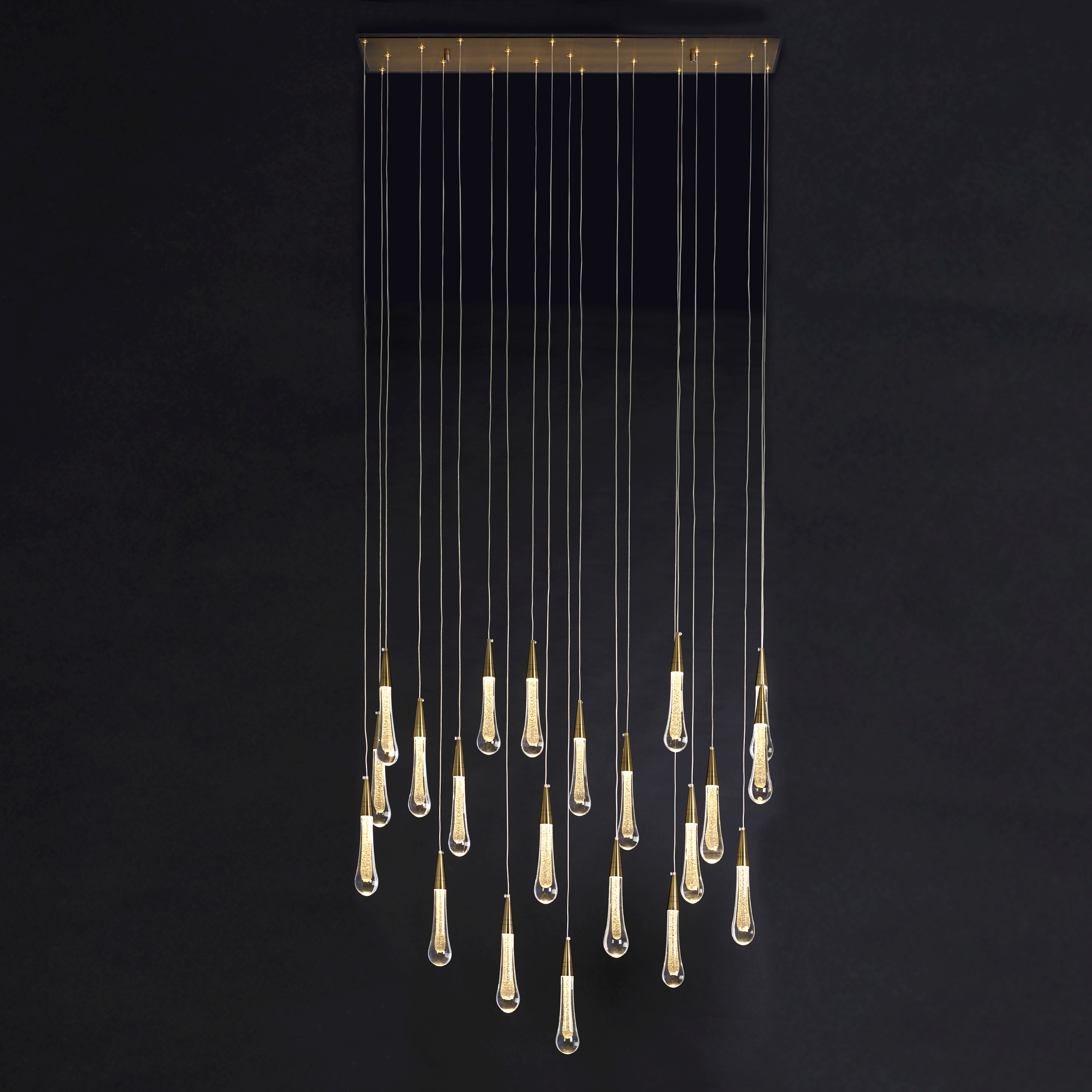 LED-Hängeleuchte 21-flg. Raindrop
