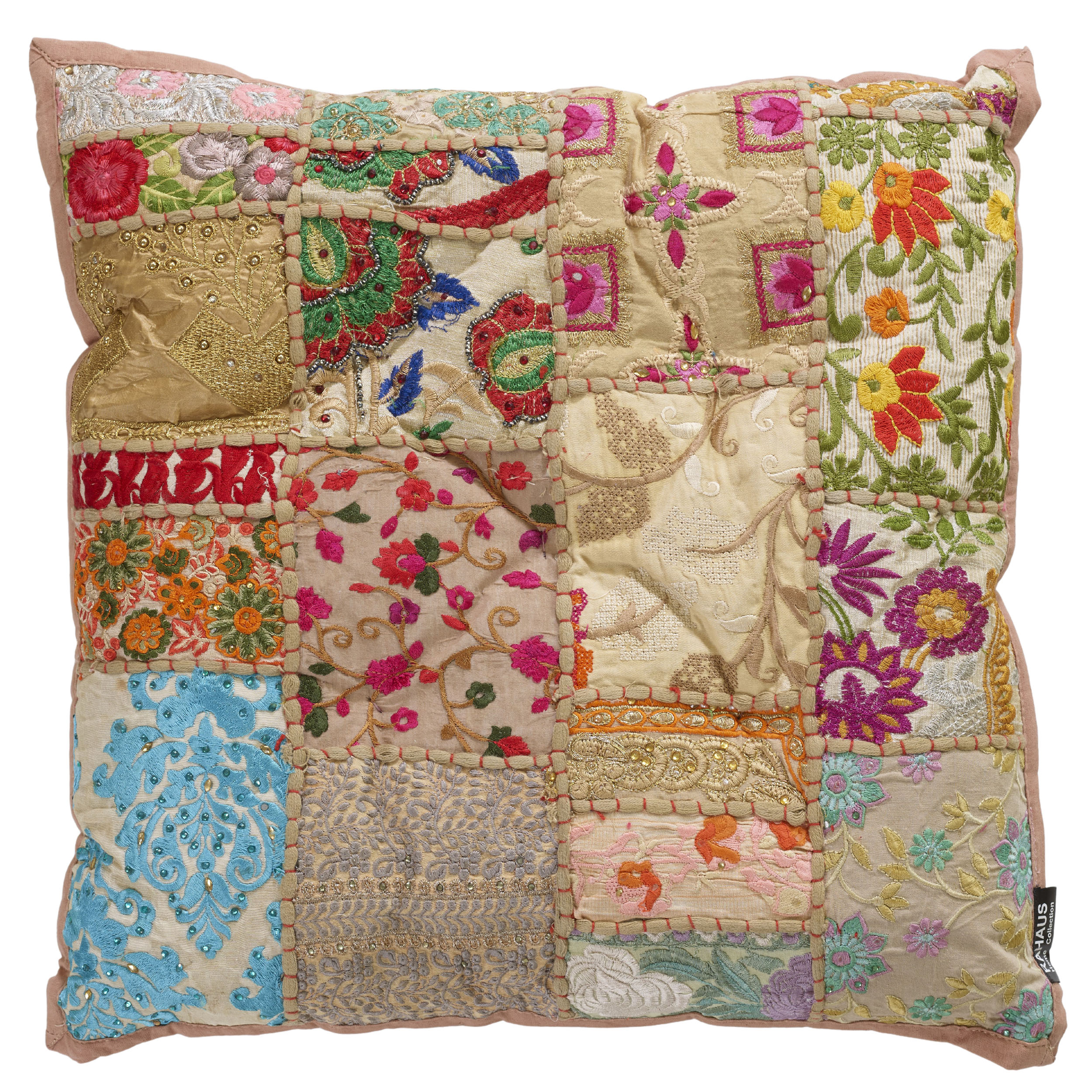 Patchwork-Sitzkissen Pune handmade
