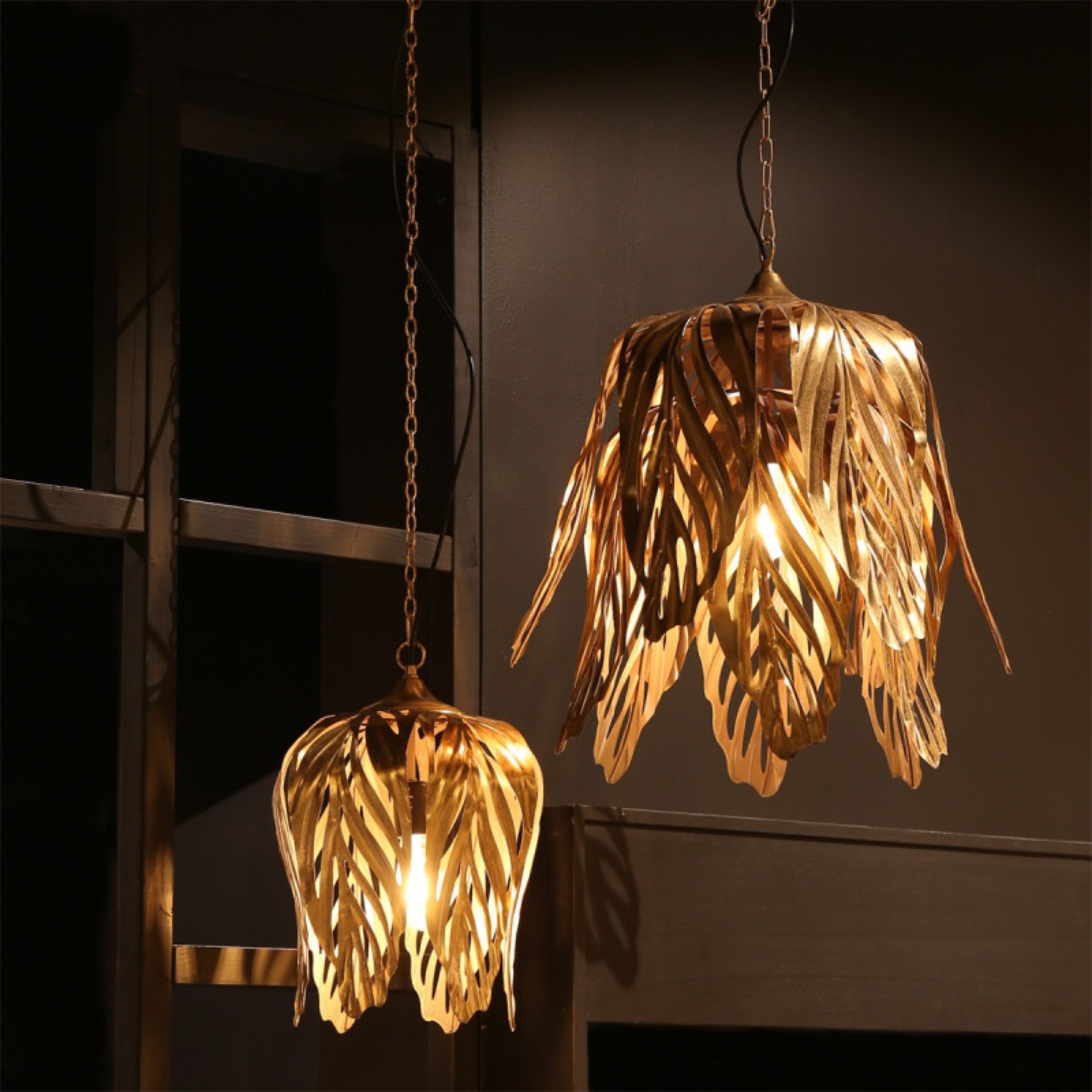 Hängelampe  1-flg. Golden Leaves