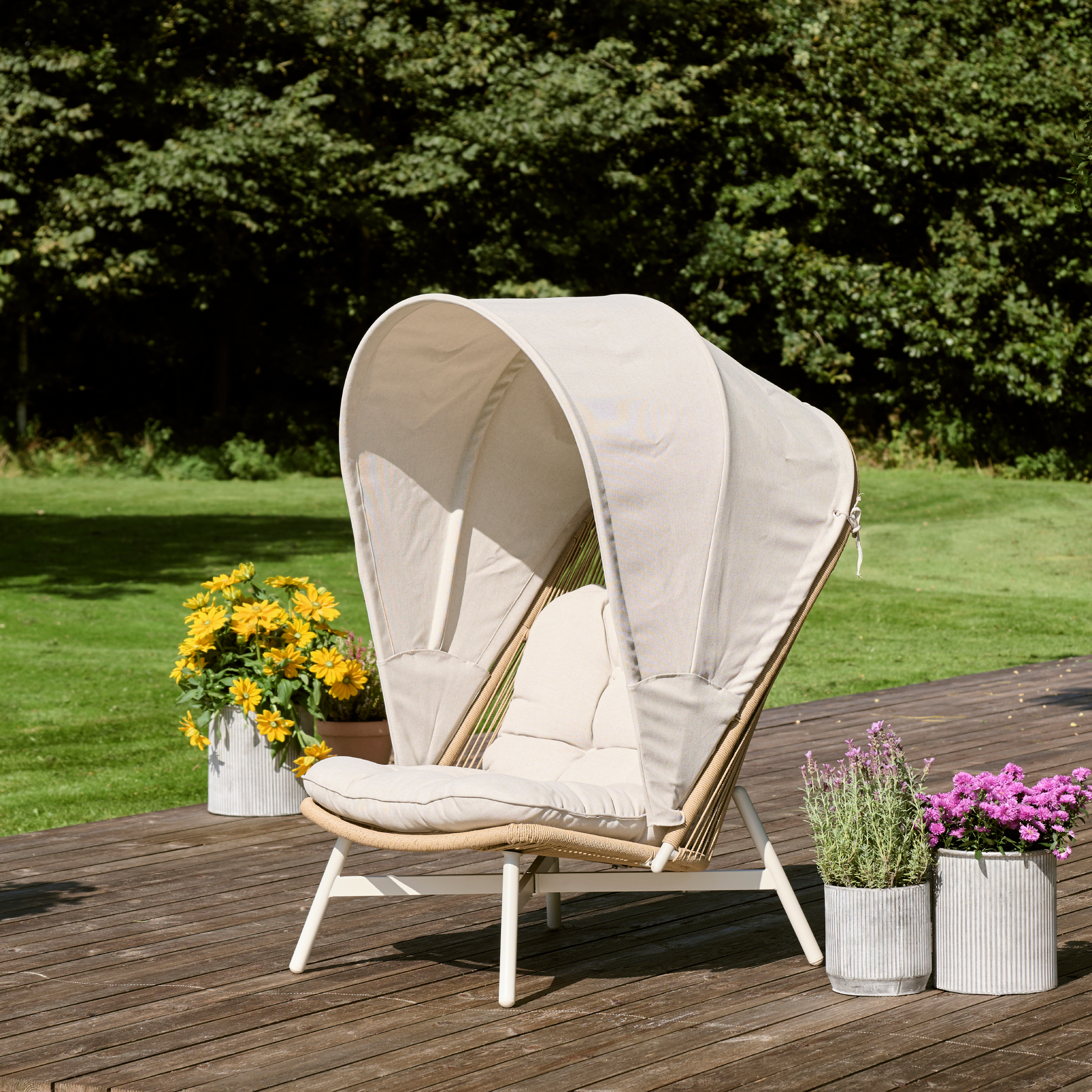 Relaxstuhl mit Sonnendach Wangerrooge